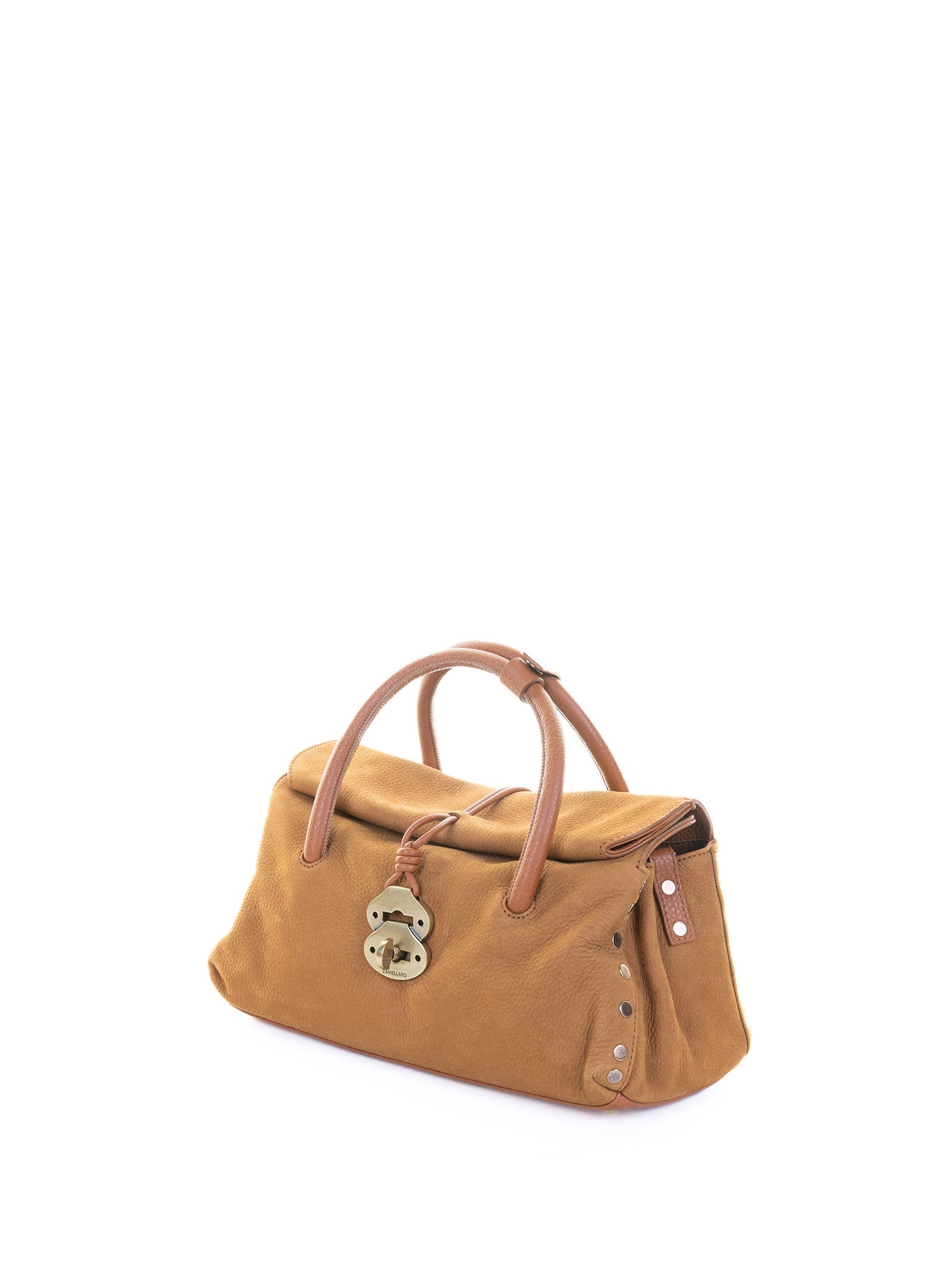 ZANELLATO Dotta Mini Suede Shoulder Handbag