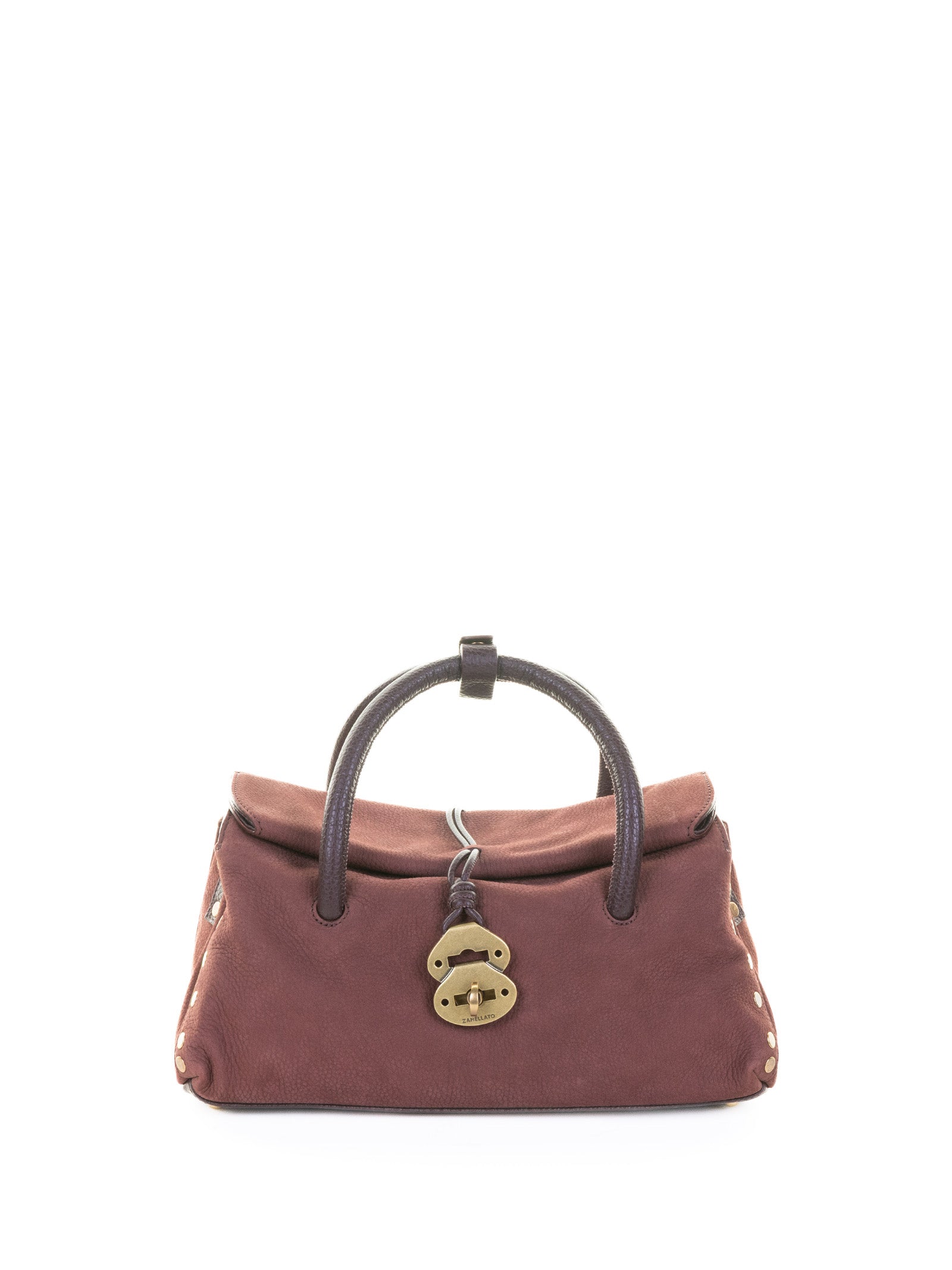 ZANELLATO Mini Suede Handbag with Shoulder Strap