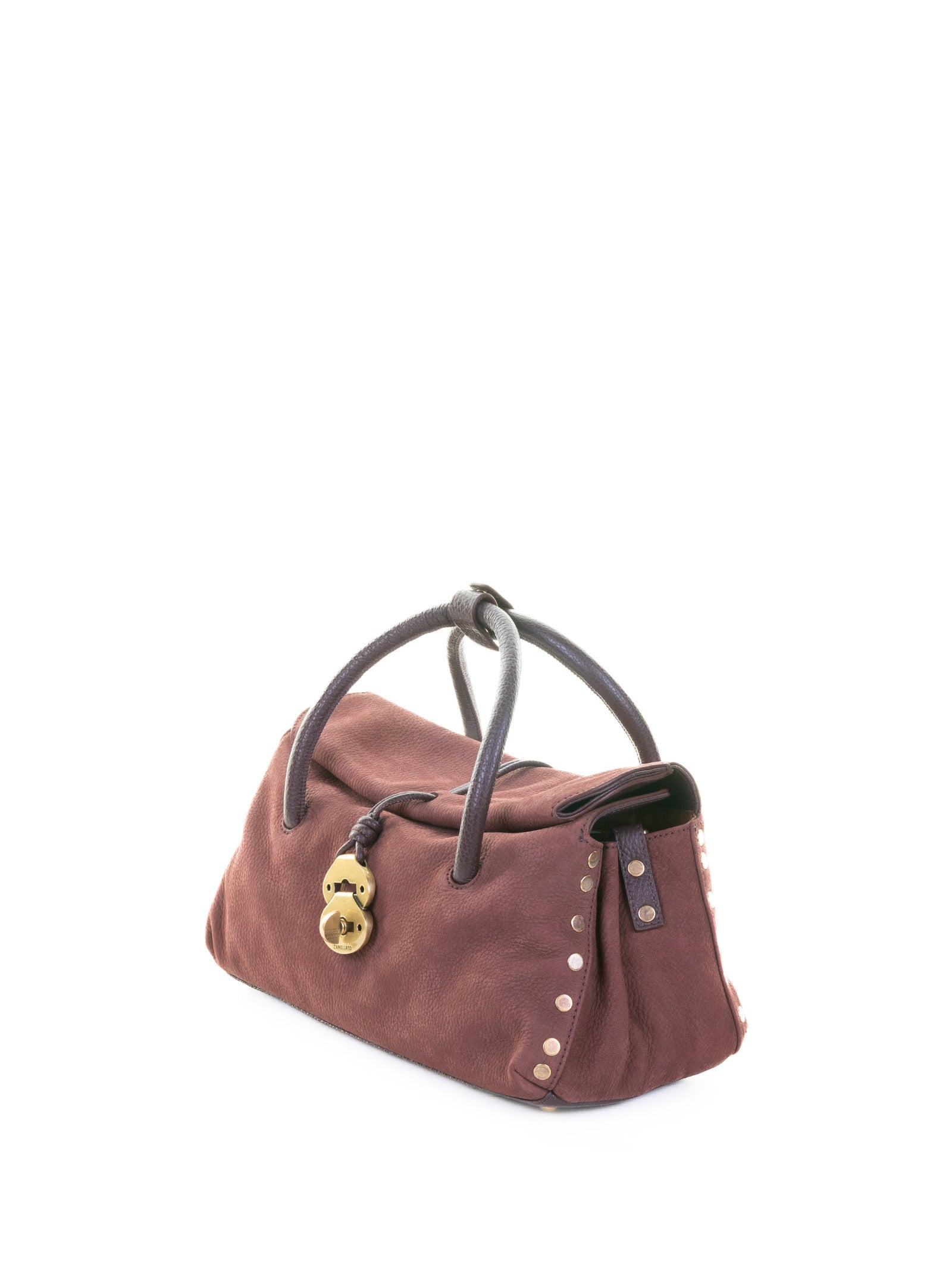 ZANELLATO Mini Suede Handbag with Shoulder Strap