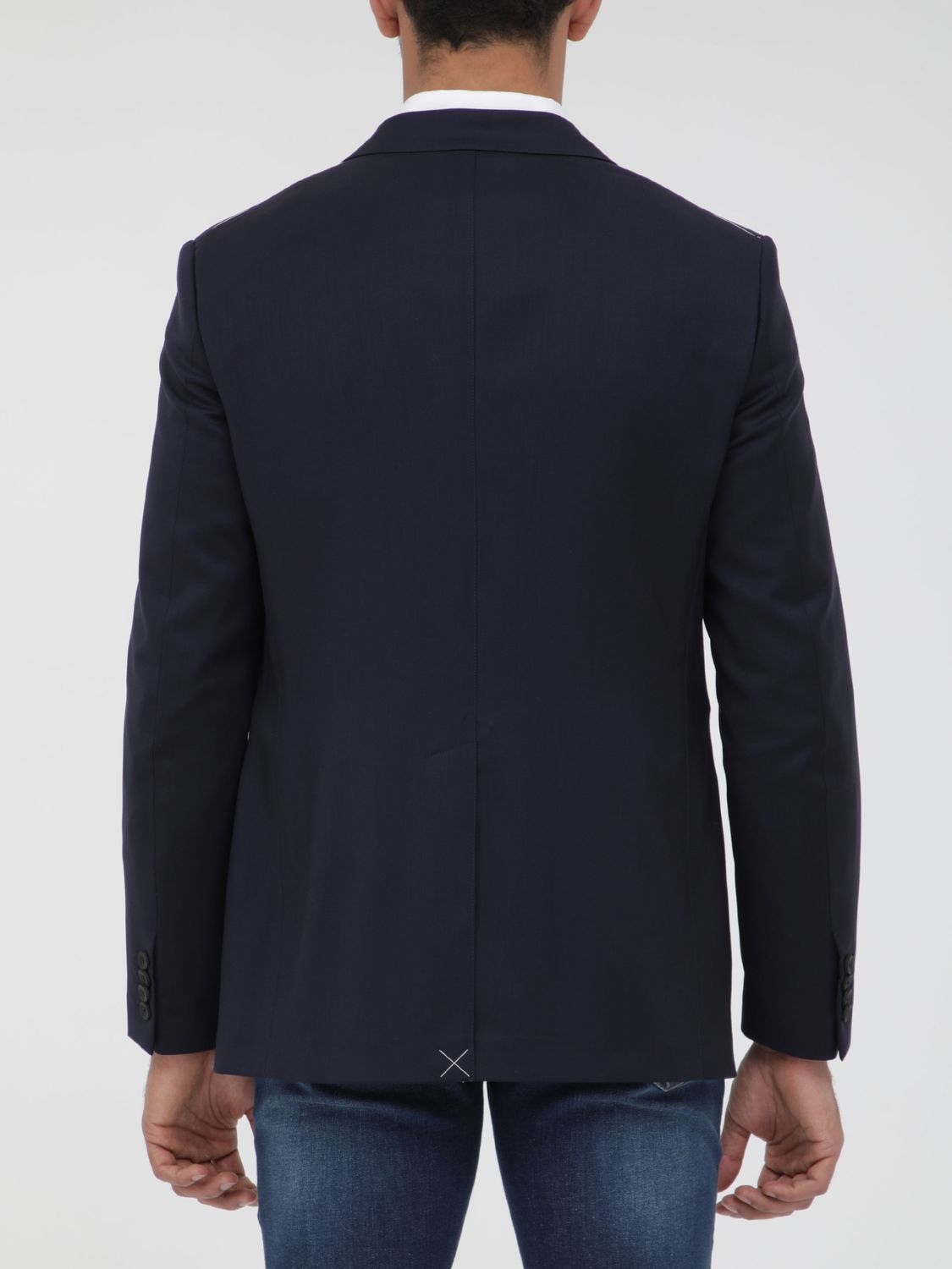 TONELLO Men's Wool Jacket with Single-Breasted Closure - Size 52