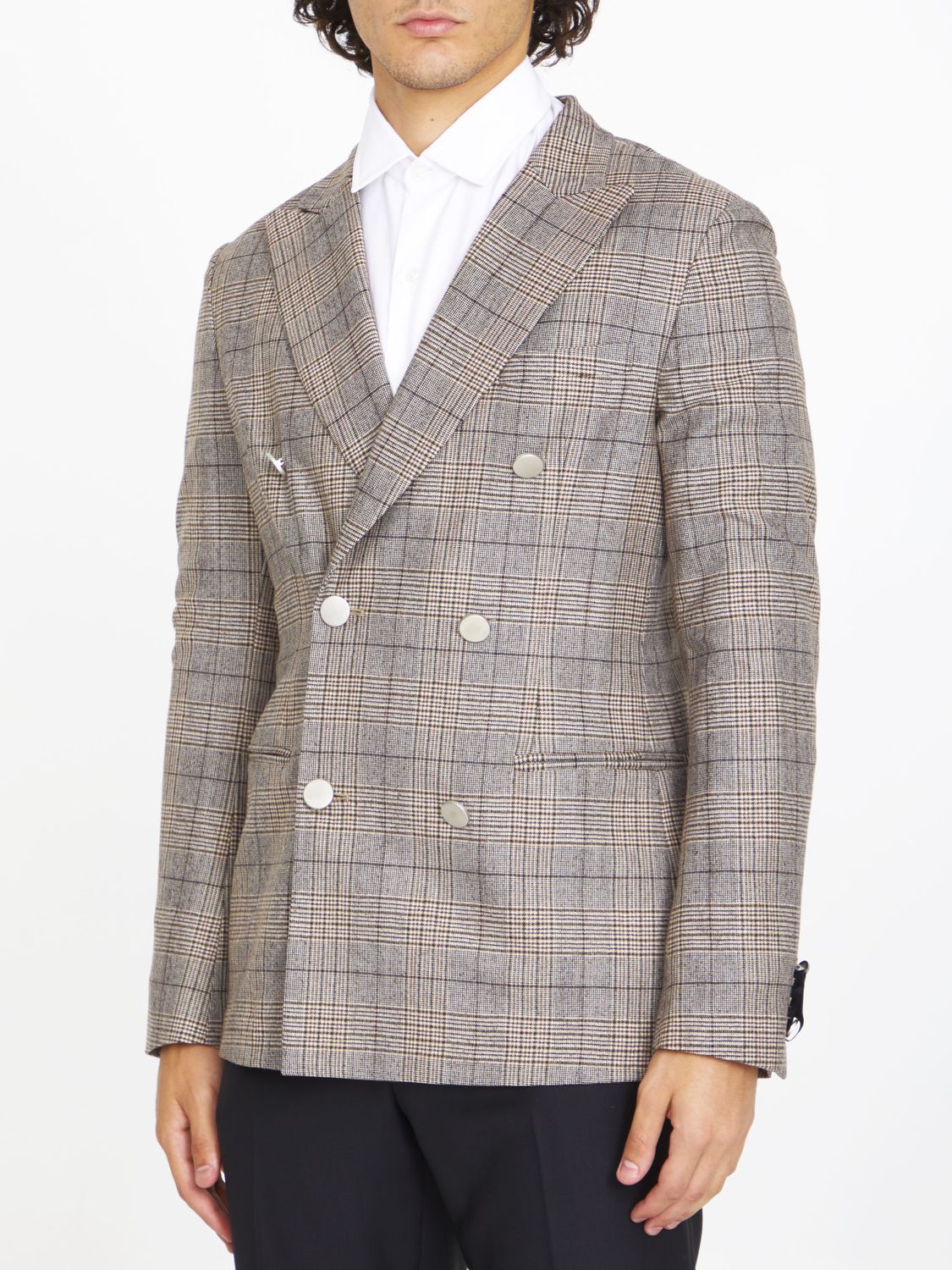 TONELLO Double-Breasted Wool Jacket - Regular Fit, Size IT 50