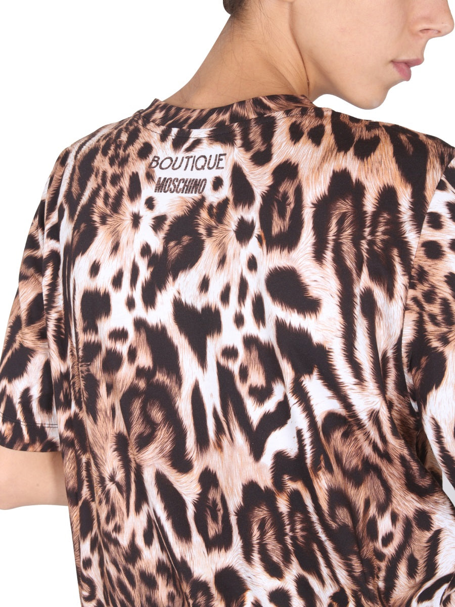 BOUTIQUE MOSCHINO Animal Print T-Shirt for Women