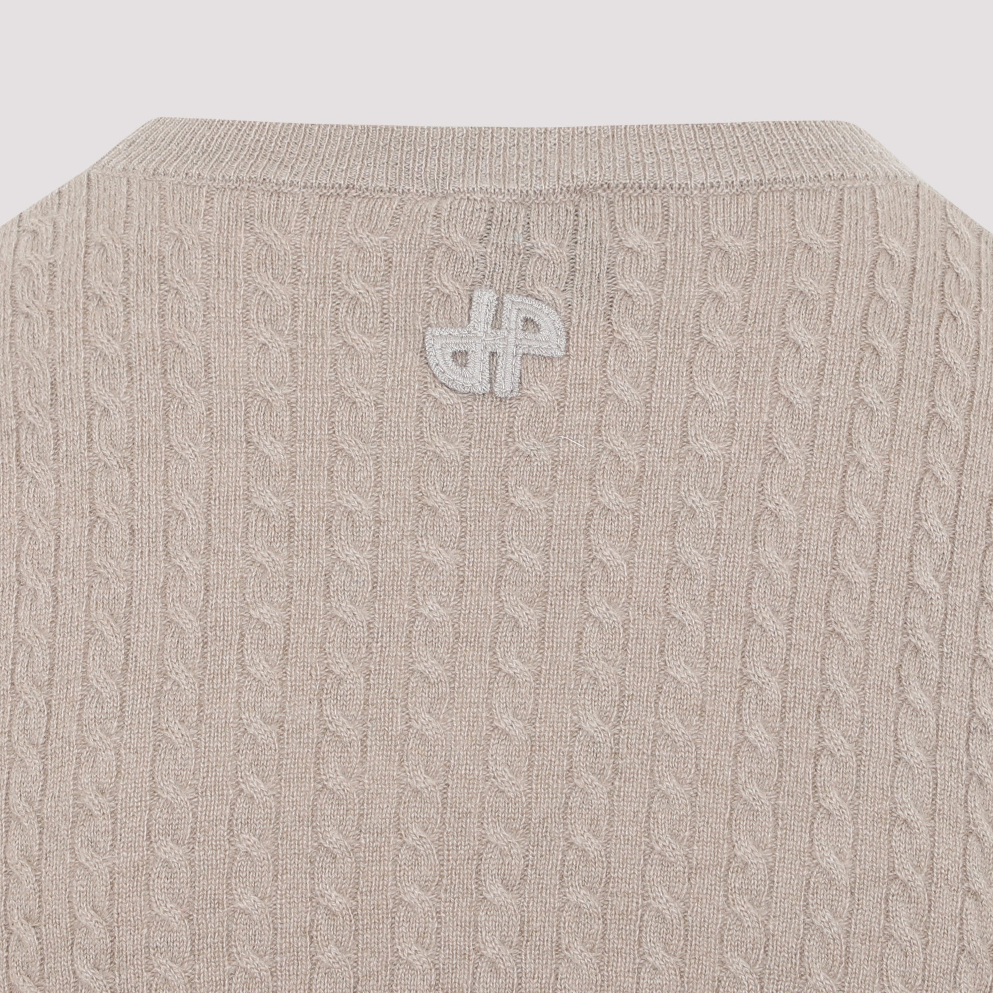 PATOU Curve Link Cropped Jumper