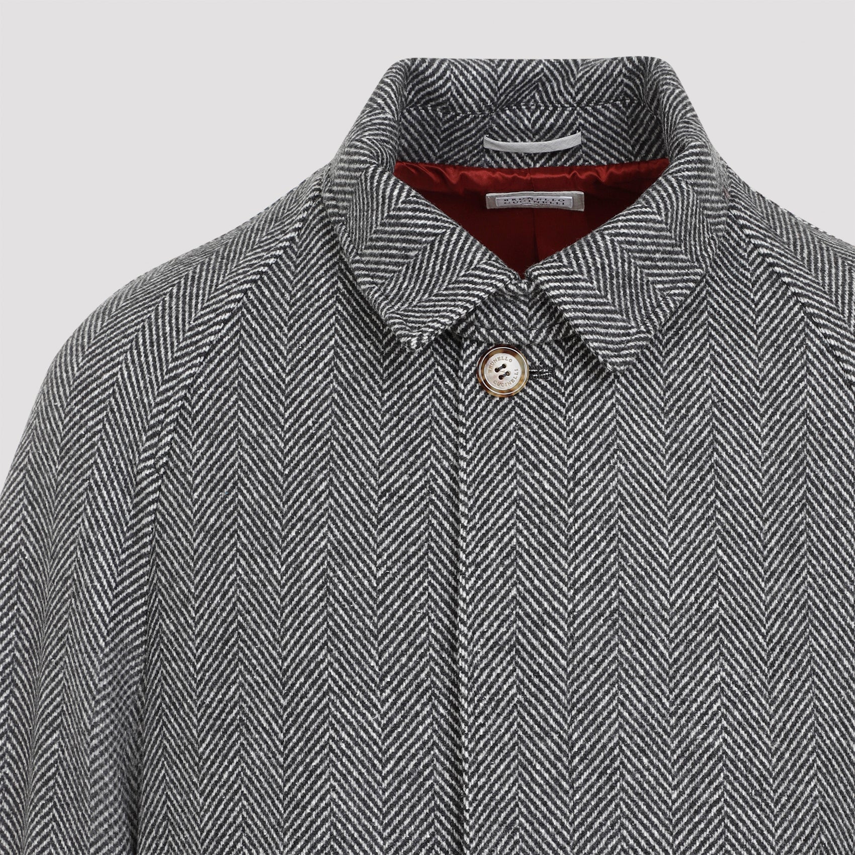 BRUNELLO CUCINELLI Men's Wool-Silk-Cashmere Blend Single Breasted Jacket