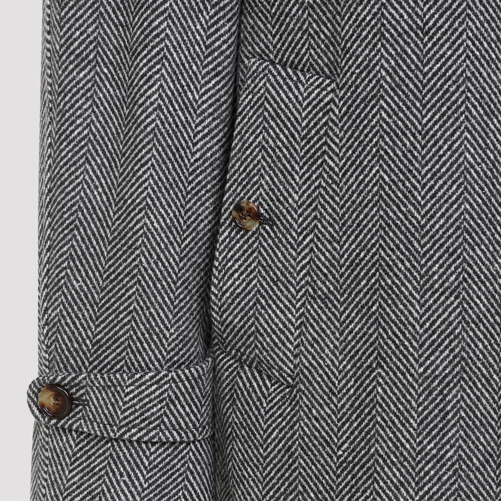 BRUNELLO CUCINELLI Men's Wool-Silk-Cashmere Blend Single Breasted Jacket
