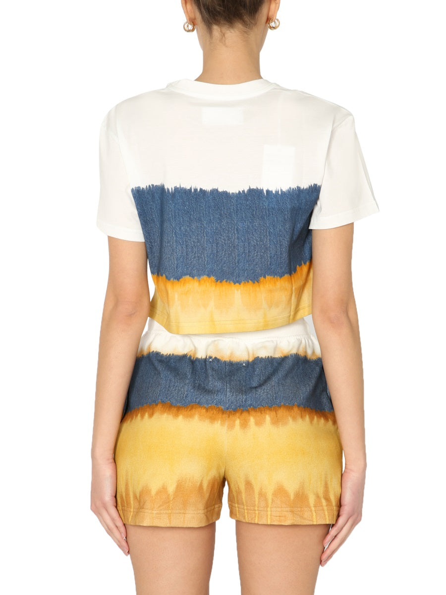 ALBERTA FERRETI Cropped Printed T-Shirt