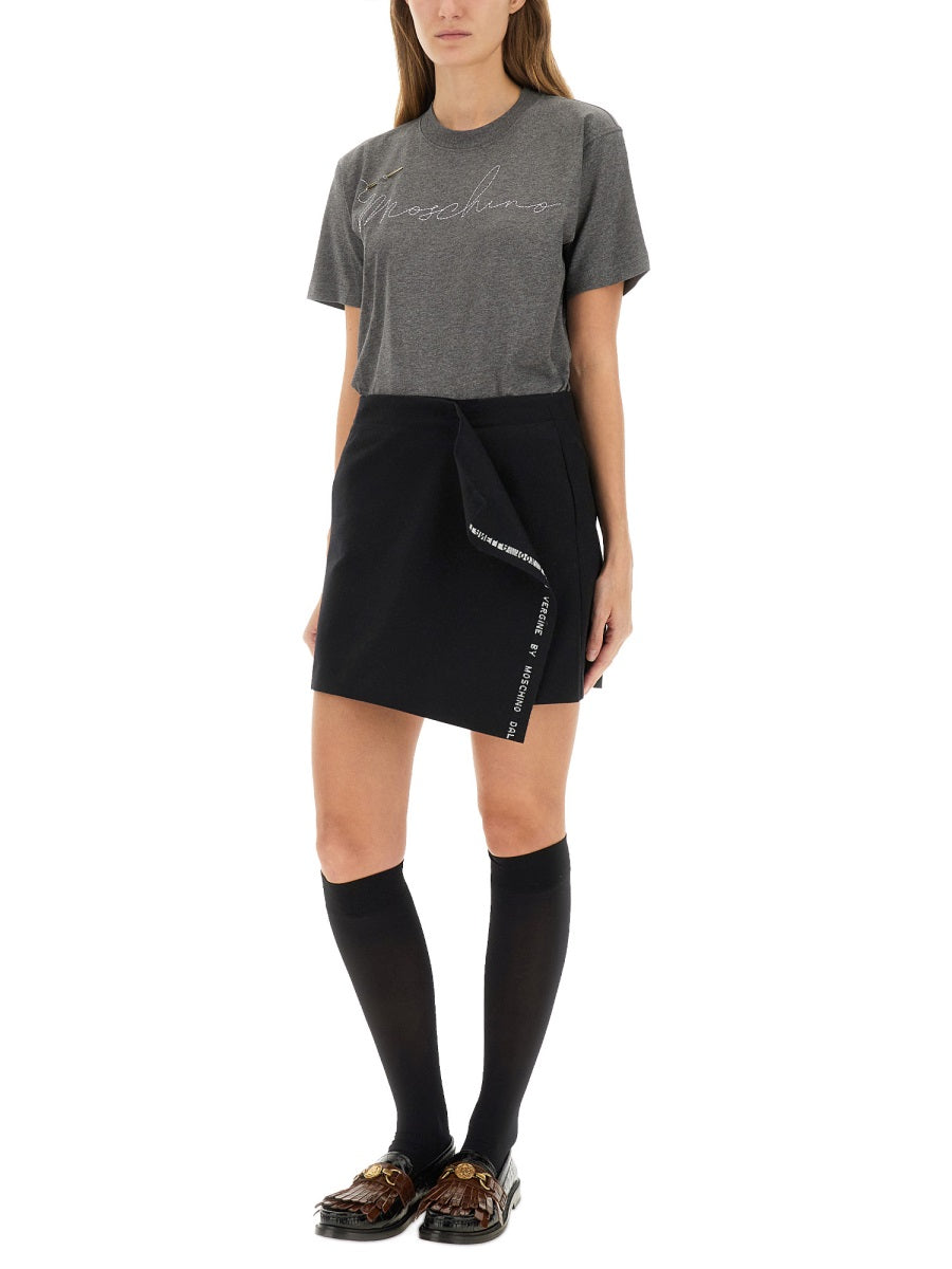 MOSCHINO Embroidered Logo T-Shirt - Size S