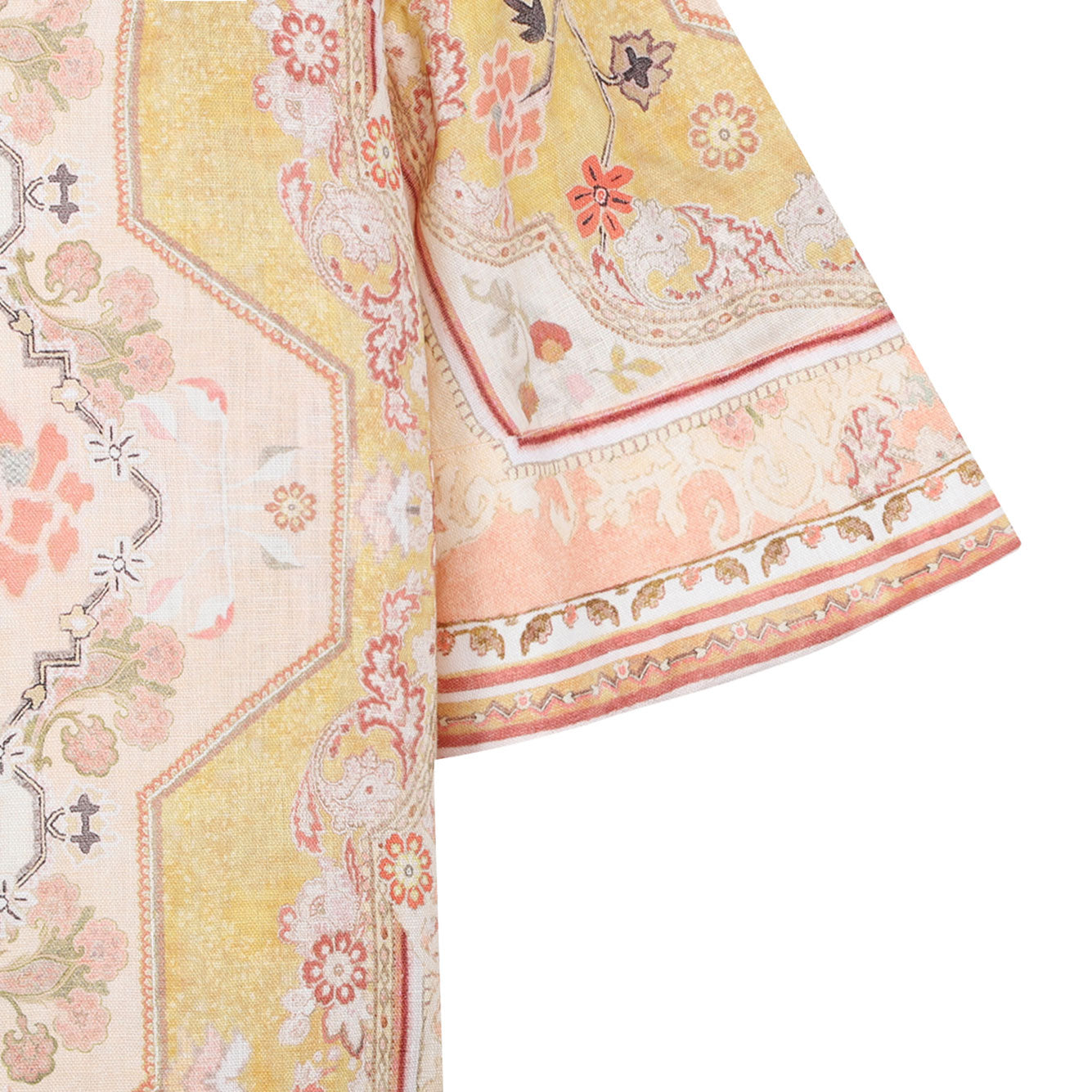 ZIMMERMANN Mustard Multi Mini Linen Dress