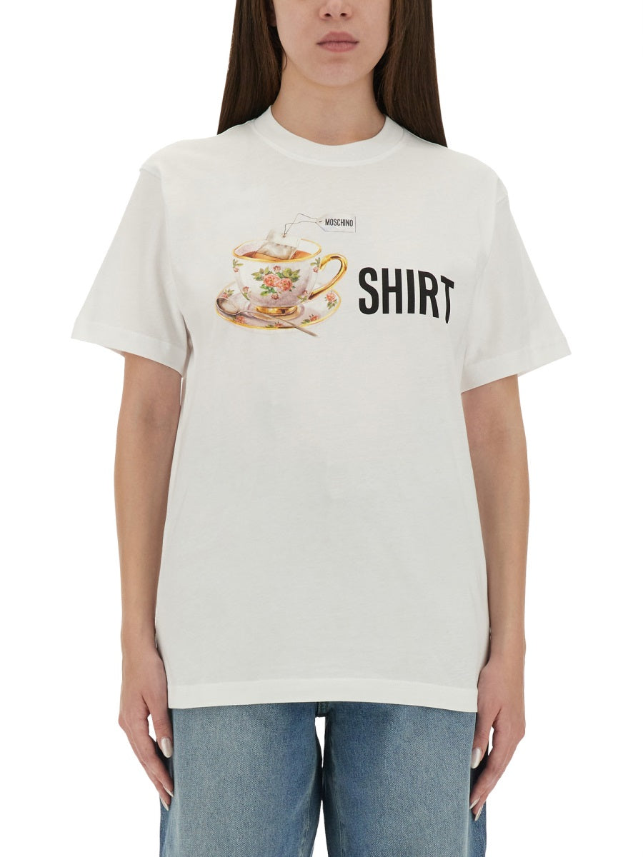 MOSCHINO COUTURE Crew-Neck Cotton T-Shirt