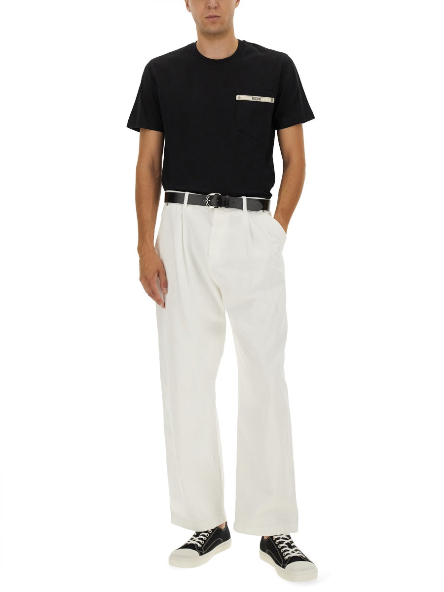 MOSCHINO Logo Ribbon T-Shirt - Size L