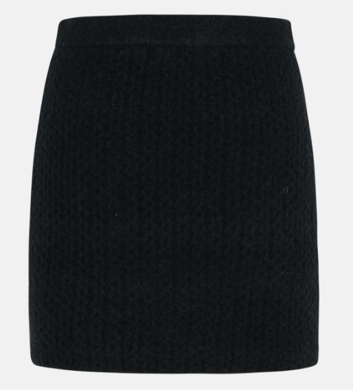 SELF-PORTRAIT Wool Blend Elastic Mini Skirt