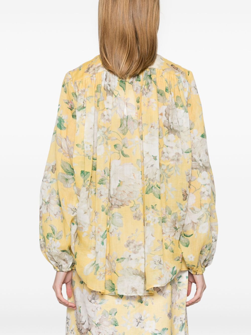 ZIMMERMANN Floral Print Blouse with Scalloped Edges for Women