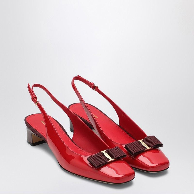 Ferragamo Slingback Pumps with Bow Detail