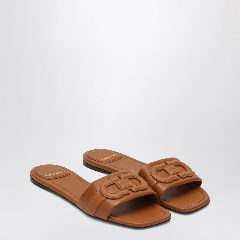 Ferragamo Gancini Hook Slide Sandals for Women