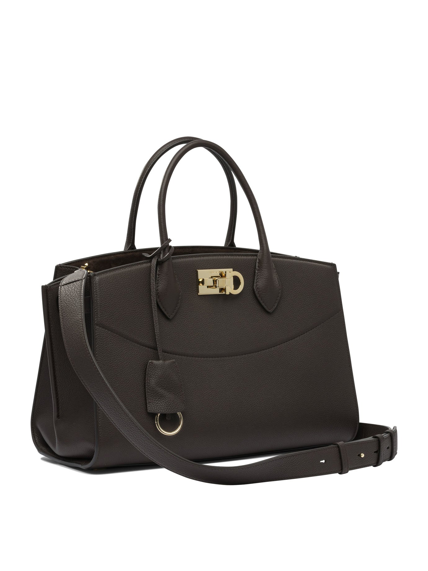 Ferragamo Elegant Calf Goat Lining Handbag - 36X24X16.5 CM