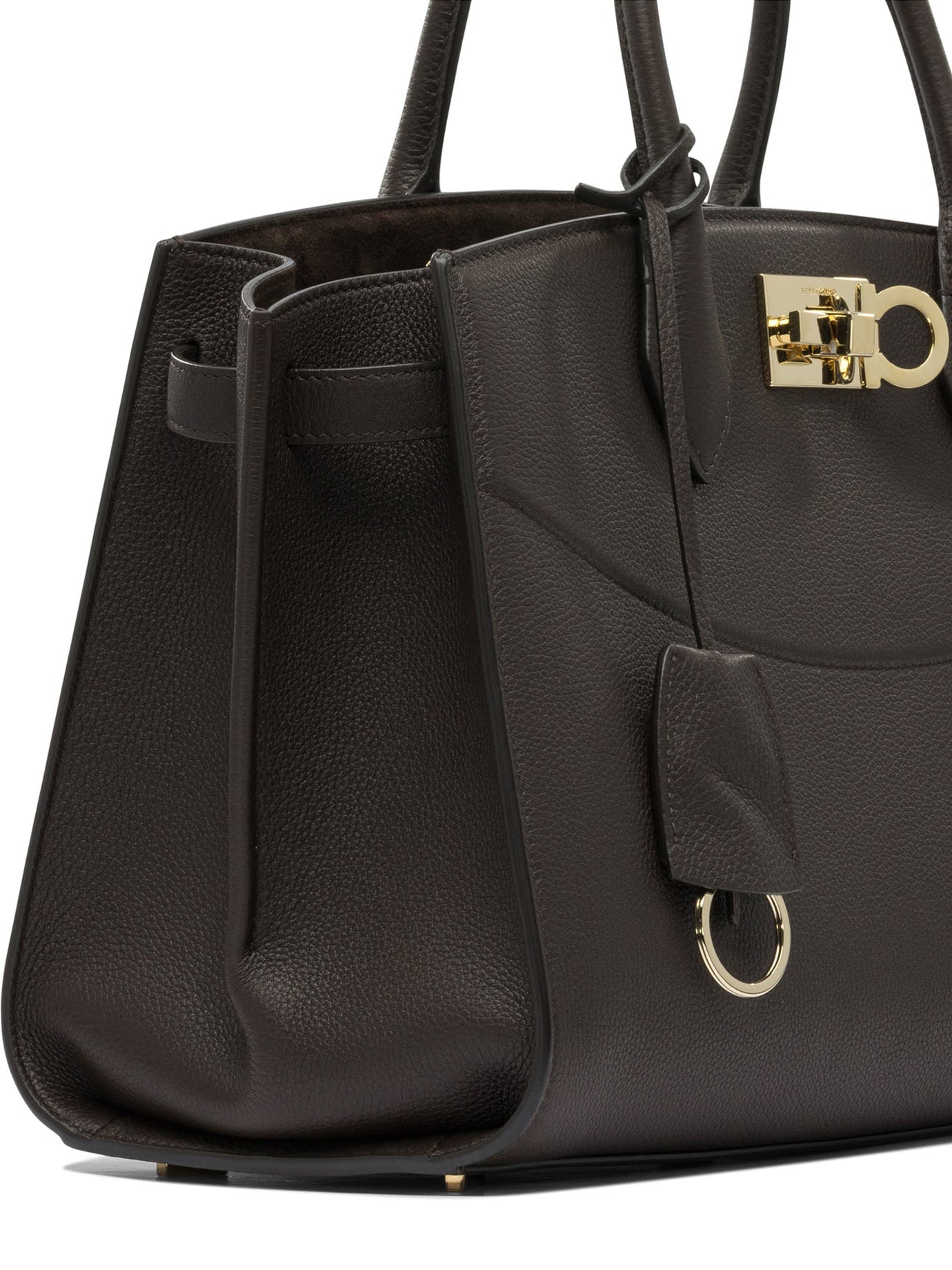 Ferragamo Elegant Calf Goat Lining Handbag - 36X24X16.5 CM