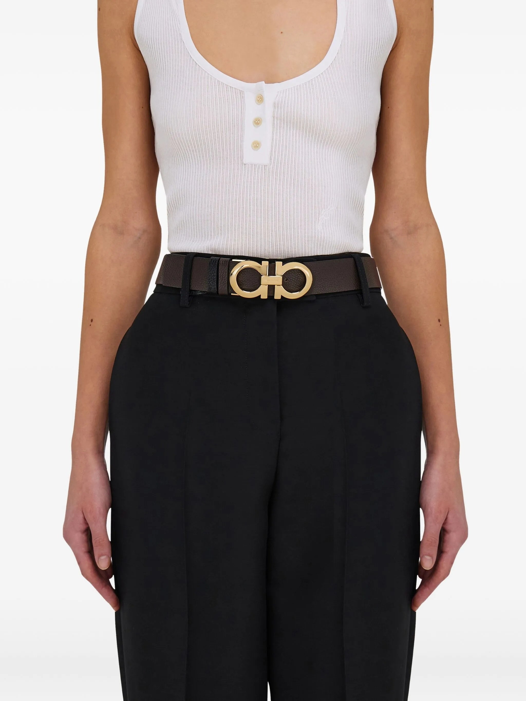 Ferragamo Sophisticated Leather Belt for Women - Autumn/Winter 2025