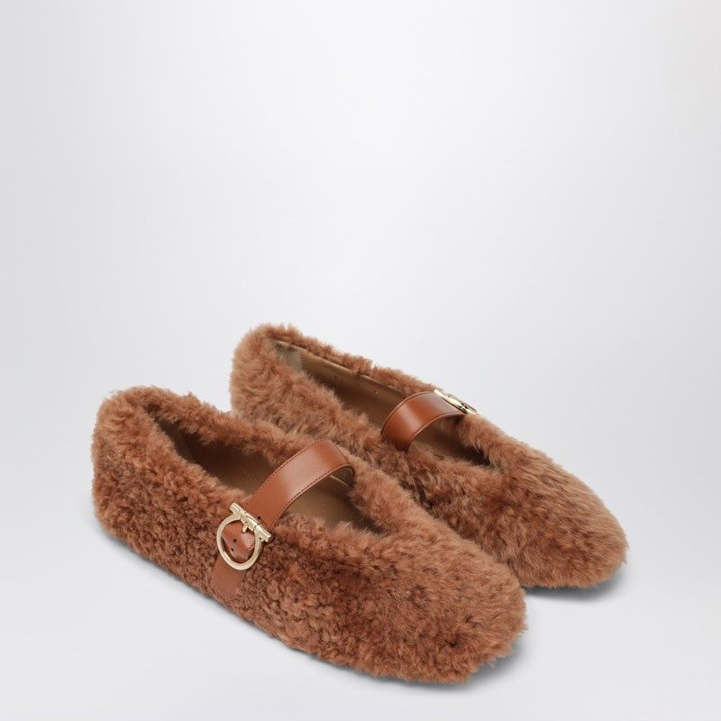 Ferragamo Gancini Hook Ballerina Flats for Women