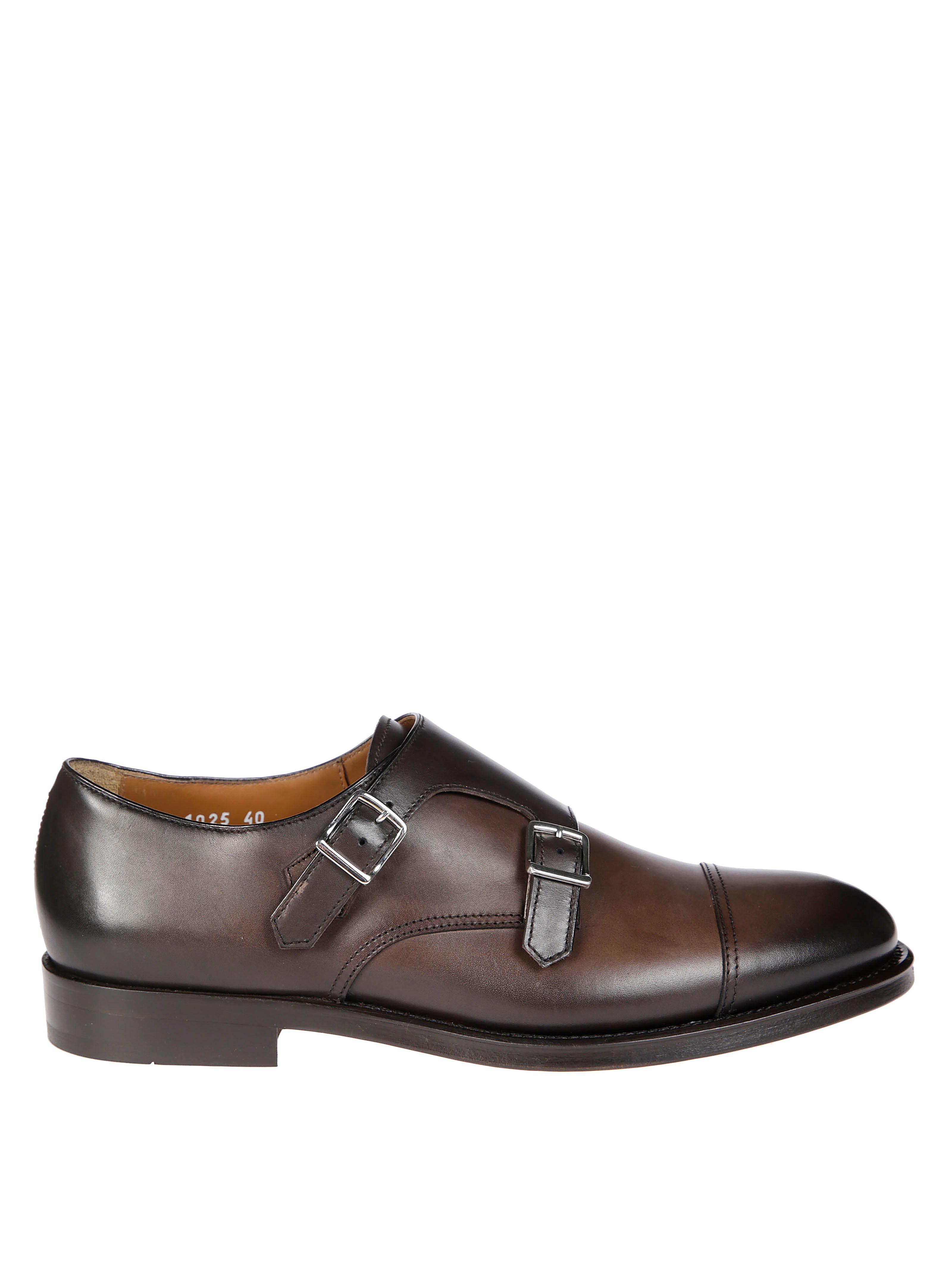 DOUCAL'S Double Buckle Suede Moccasin