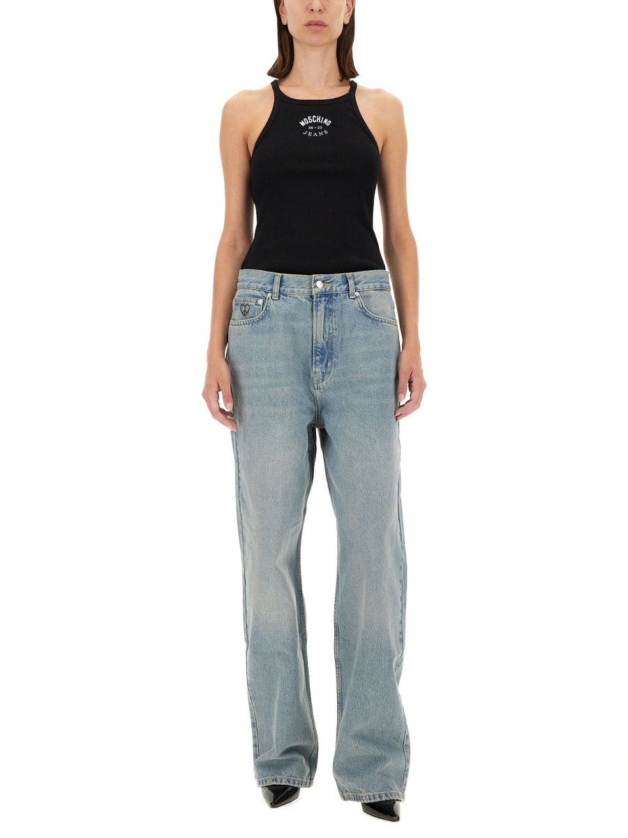 MOSCHINO JEANS Logo Tank Top for Women - Size S