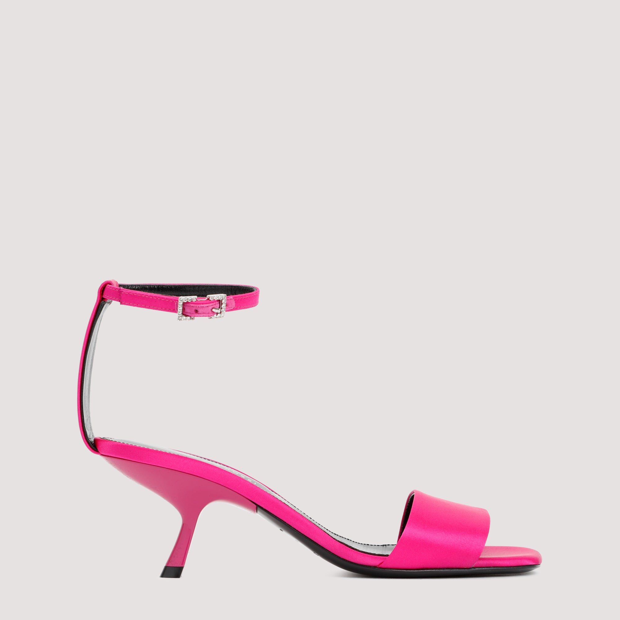 SERGIO ROSSI Elegant Satin Sandals with 5cm Heel Height