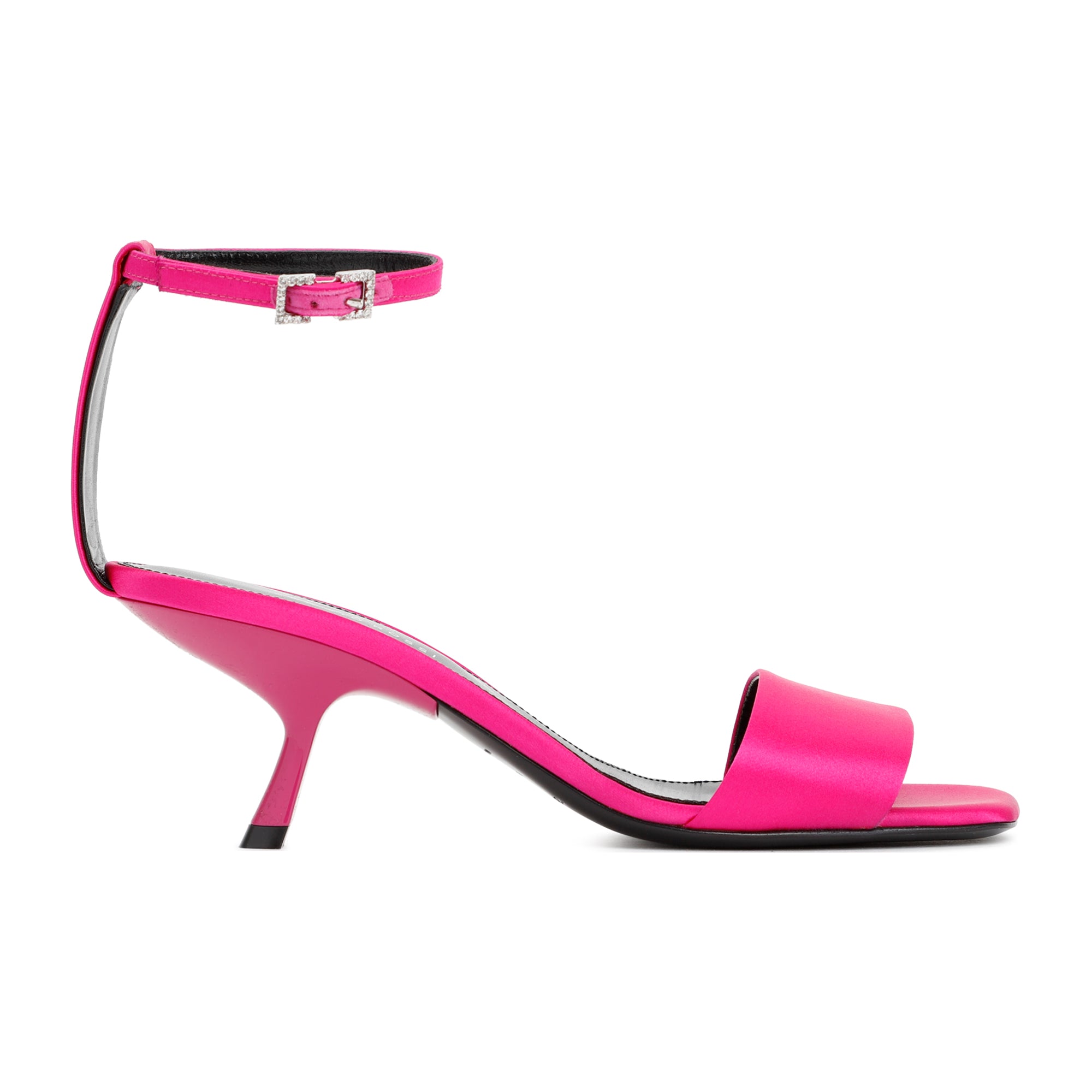 SERGIO ROSSI Elegant Satin Sandals with 5cm Heel Height