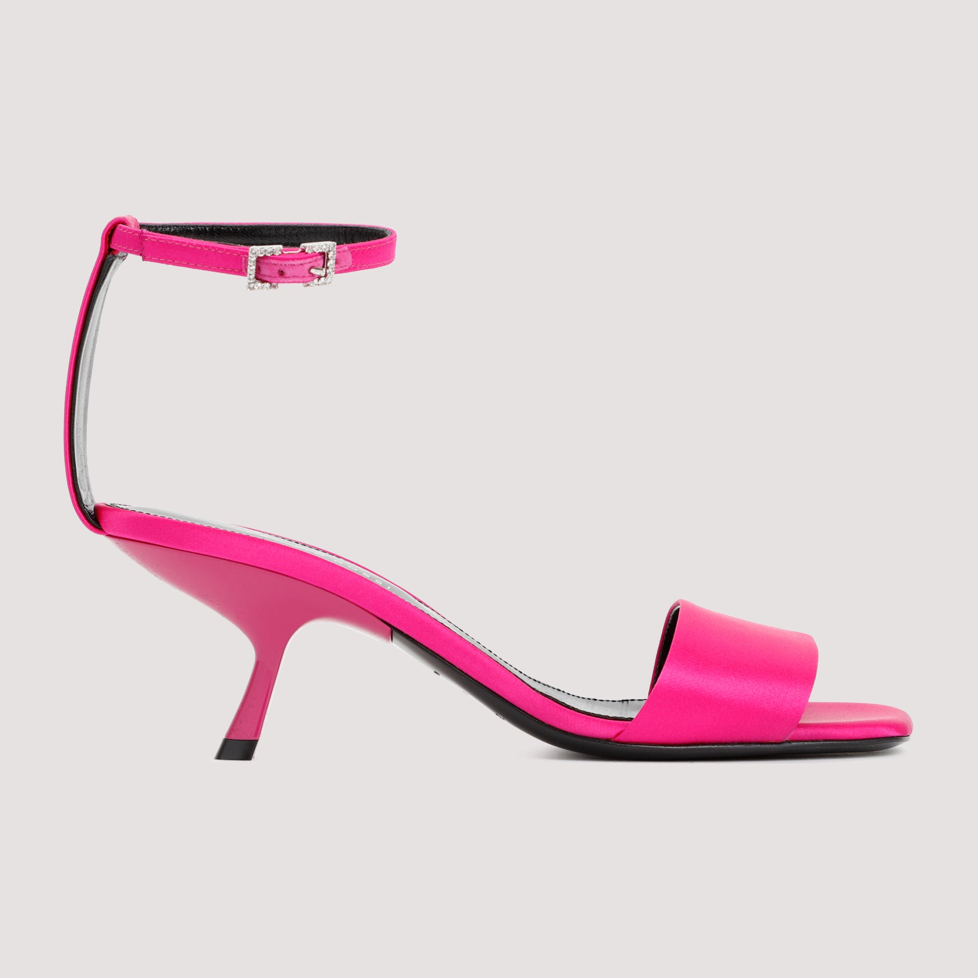 SERGIO ROSSI Elegant Satin Sandals with 5cm Heel Height