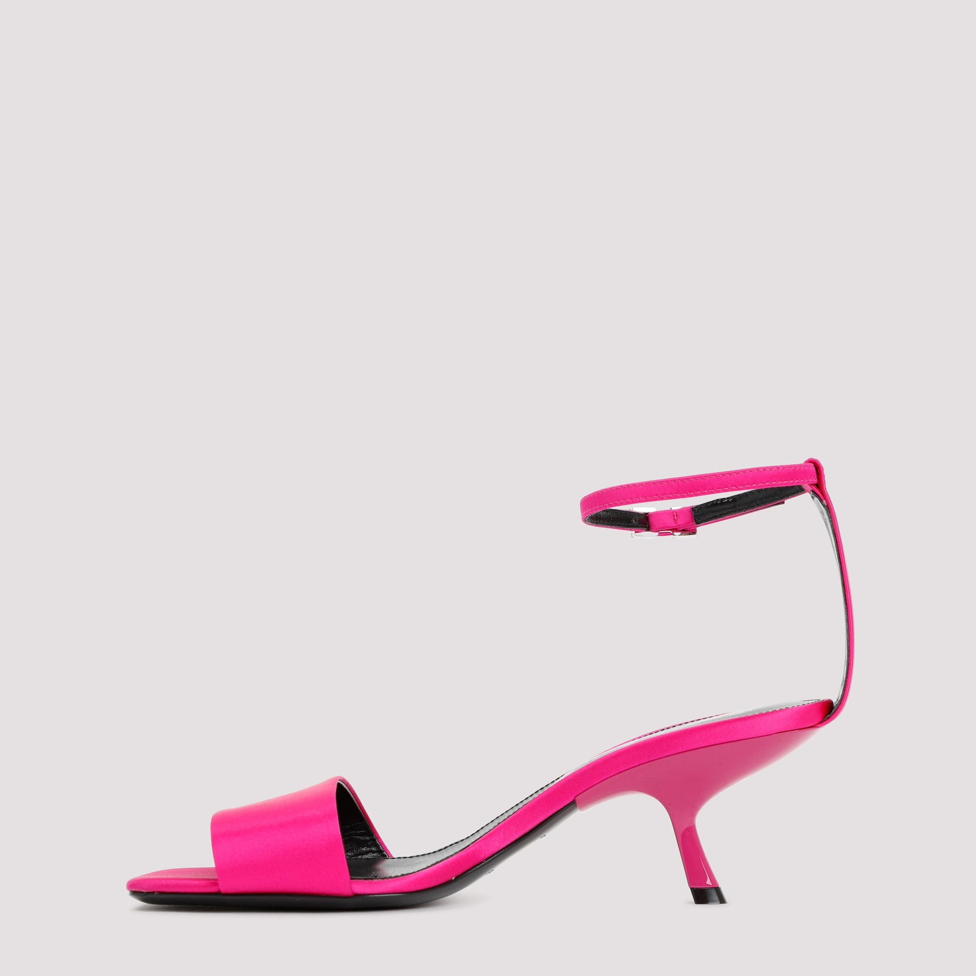 SERGIO ROSSI Elegant Satin Sandals with 5cm Heel Height