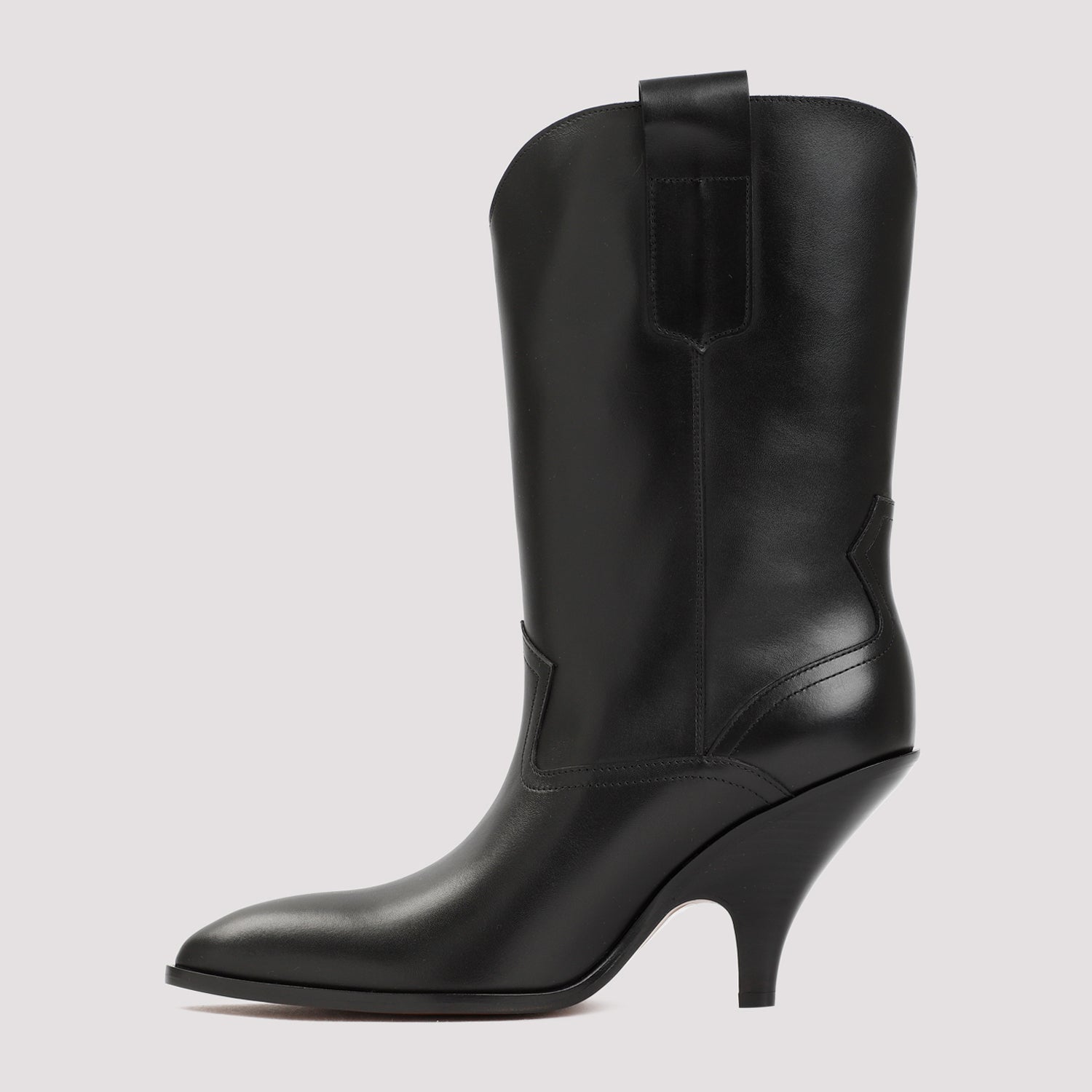 BALLY Lavyn Leather Boots with 9.5cm Heel Height
