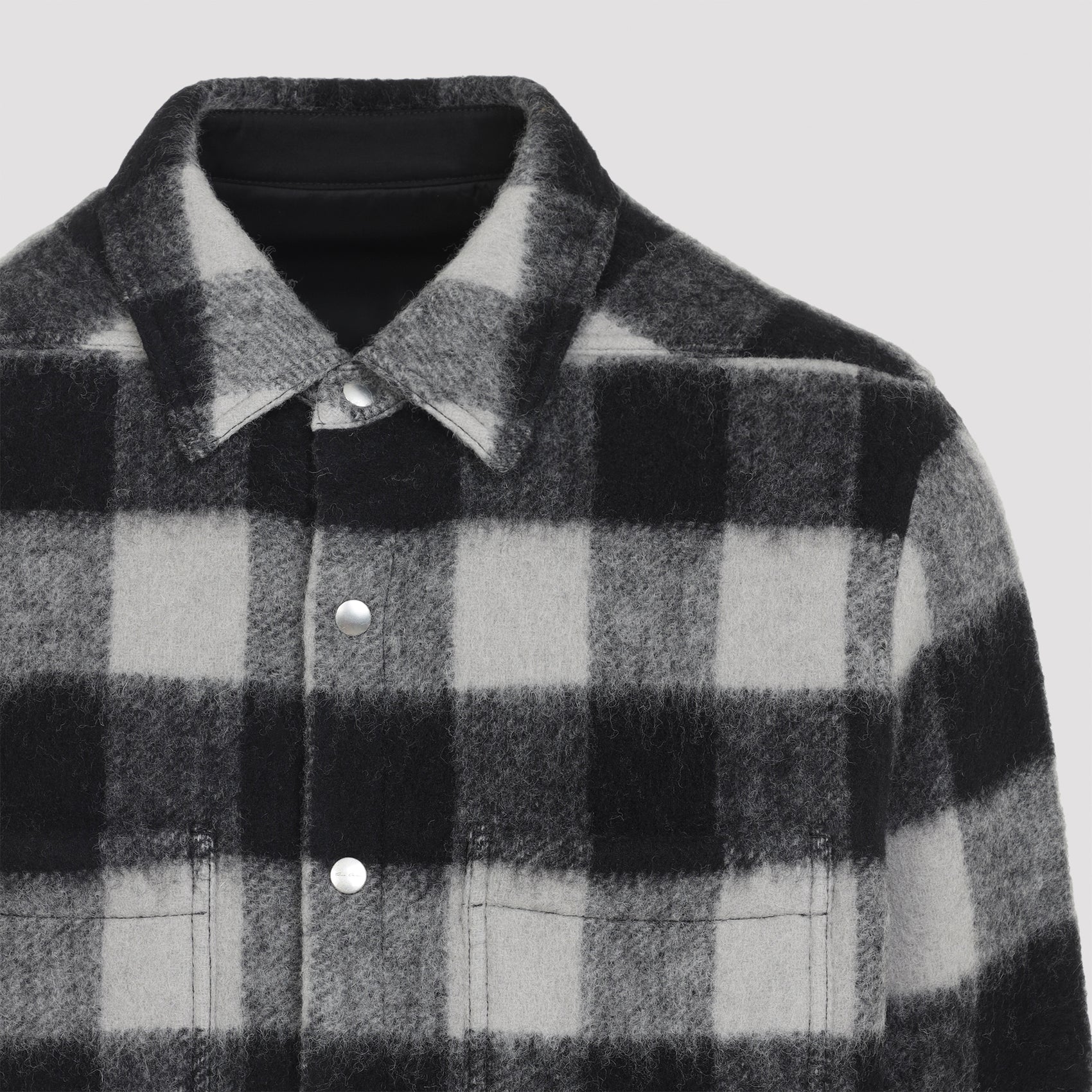 RICK OWENS Essential Wool Outershirt for Men - FW25