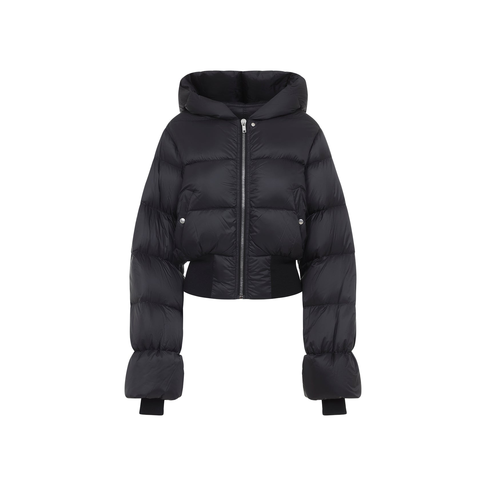 RICK OWENS Men's Hooded Feather Down Jacket