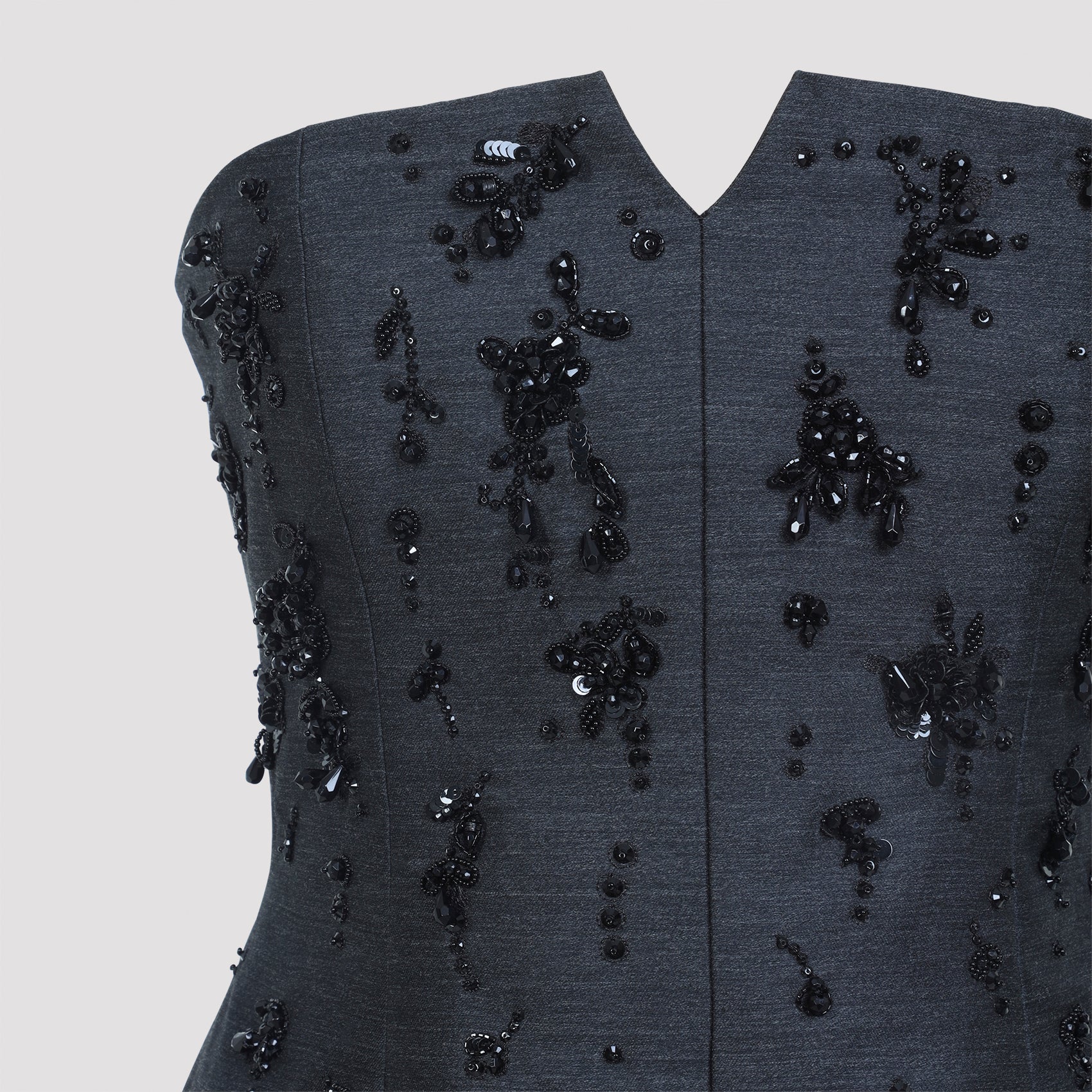 ALBERTA FERRETTI Mini Off Shoulder Dress in Premium Wool Blend