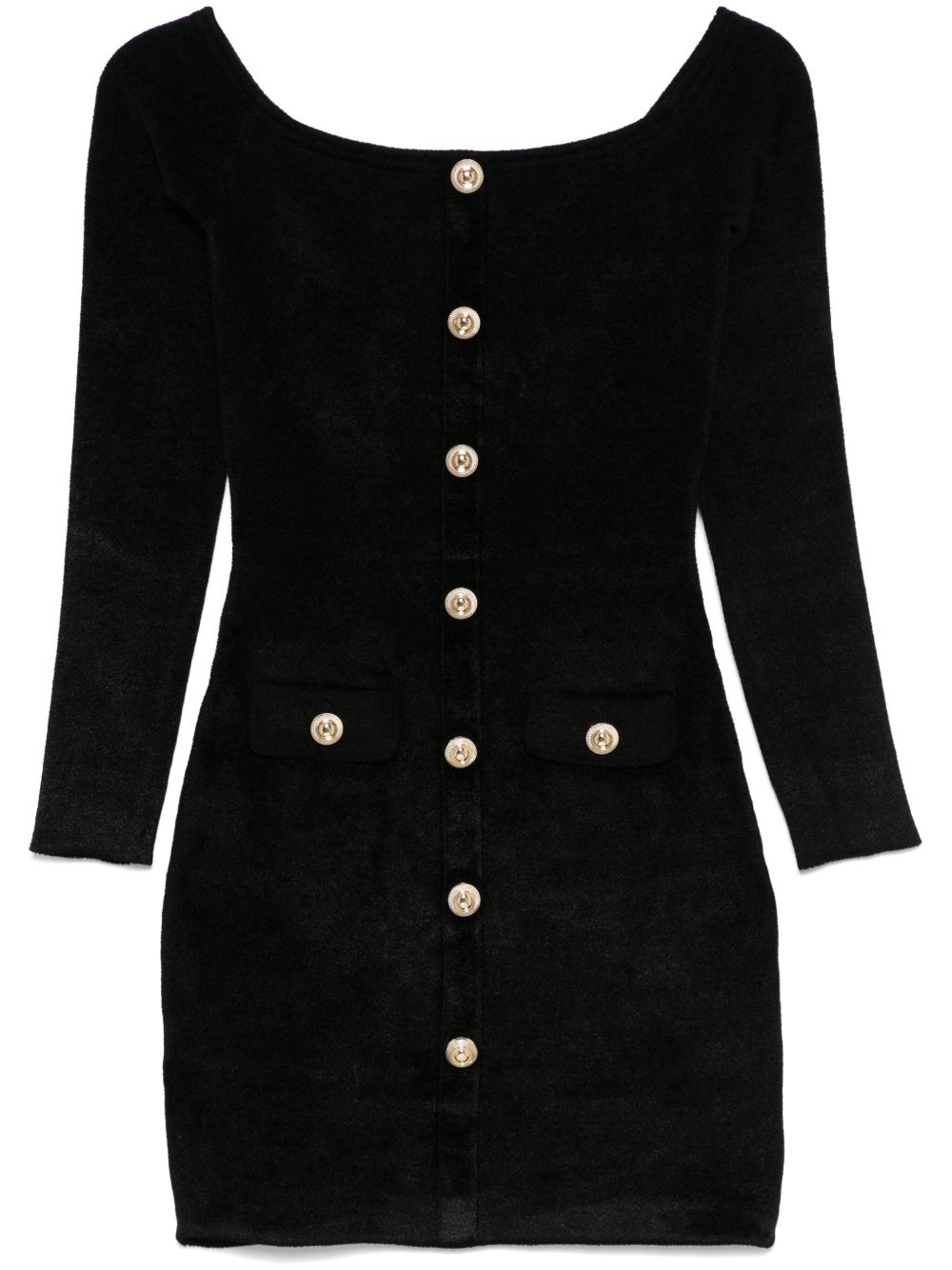 SELF-PORTRAIT Off-Shoulder Midi Dress with Button Detailing for Women