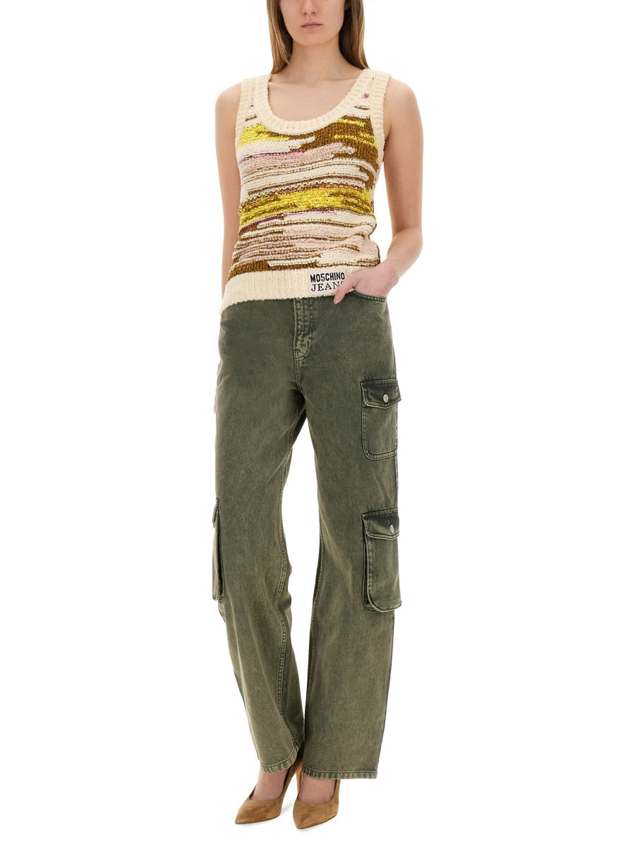 MOSCHINO JEANS Multicolour Knit Top - Size S