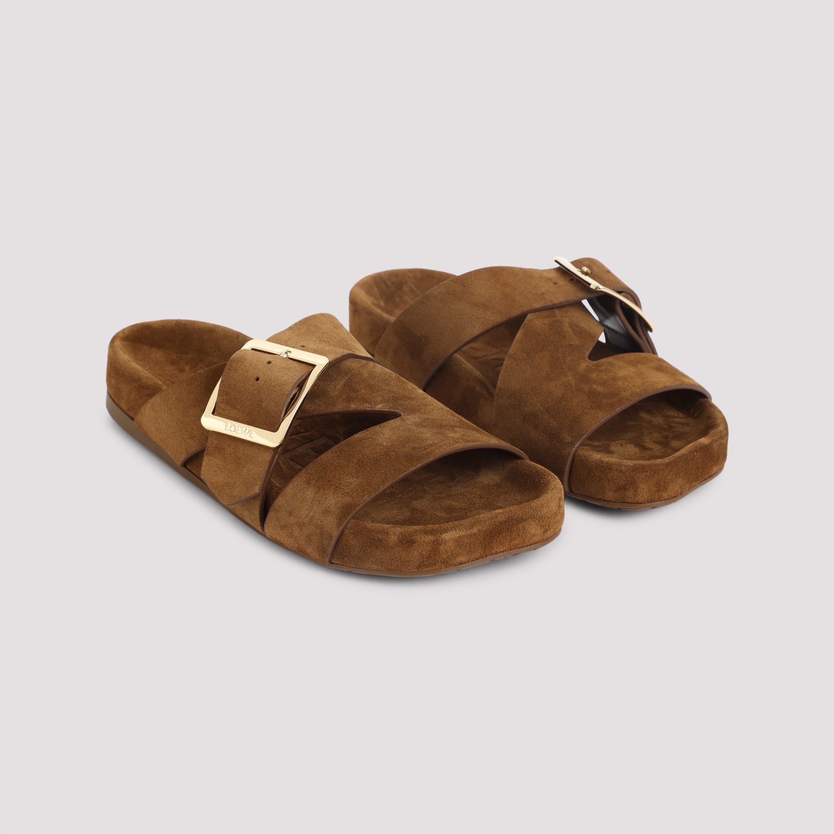 LOEWE Men's Ease Bucle Slide Sandals