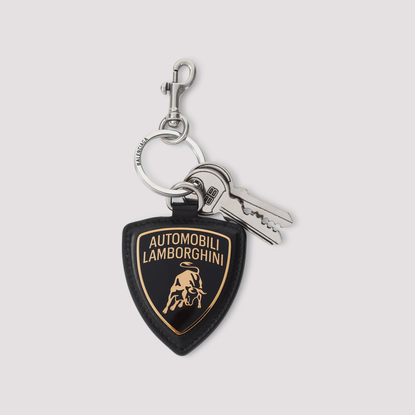 BALENCIAGA Mini Lambo Shield Charm Key Ring