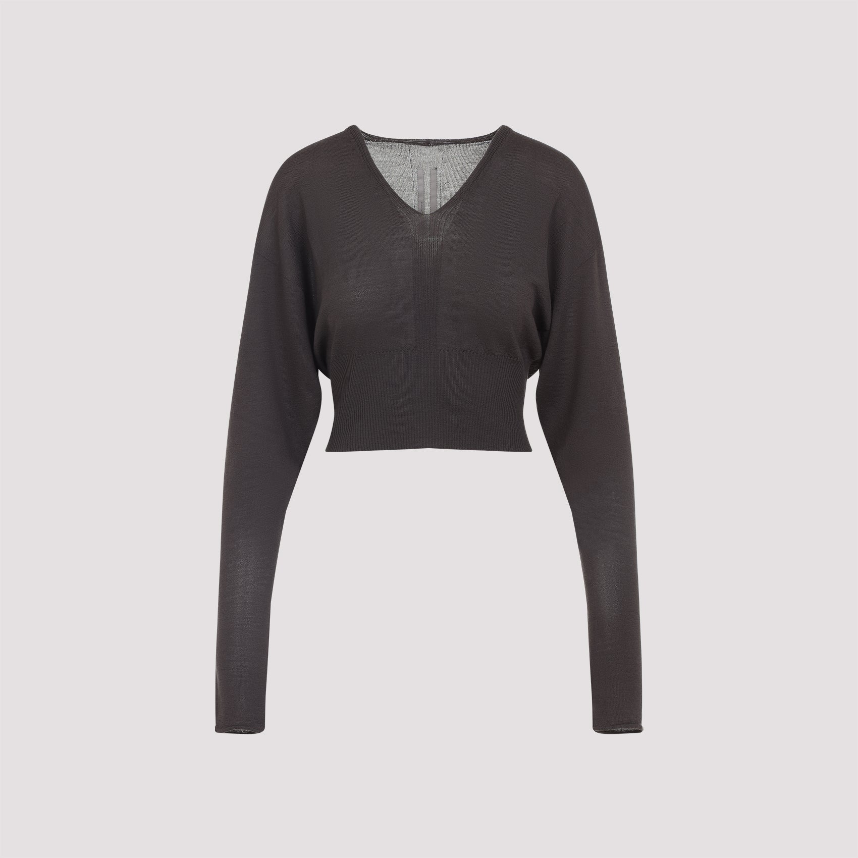 RICK OWENS Cropped Virgin Wool Pullover for Men
