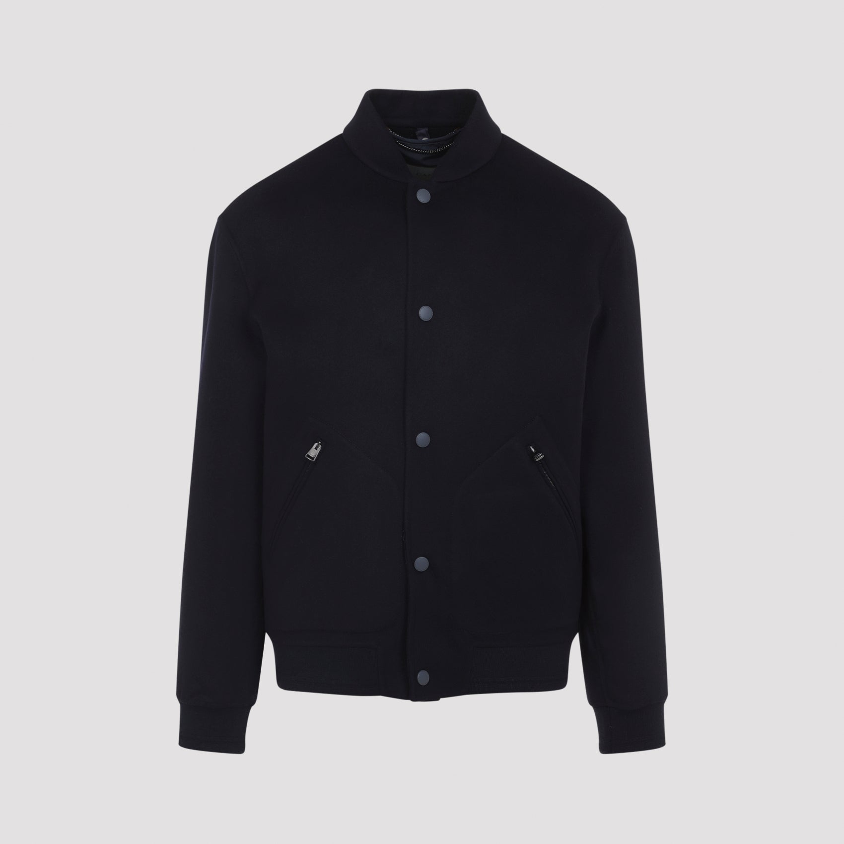 CANALI Men's Wool-Cashmere Double Bomber Jacket