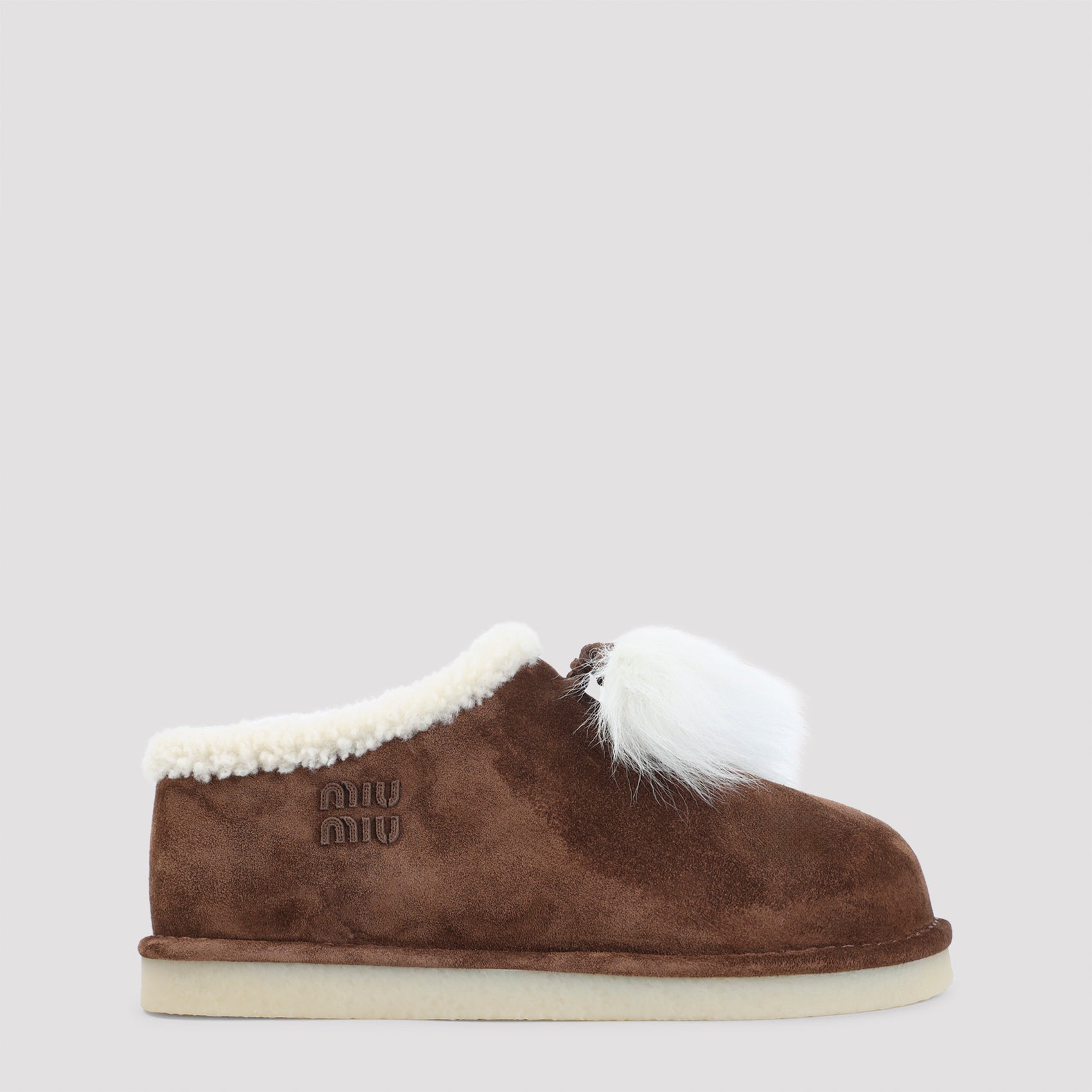 MIU MIU Elegant Leather Sabot Sandals for Men