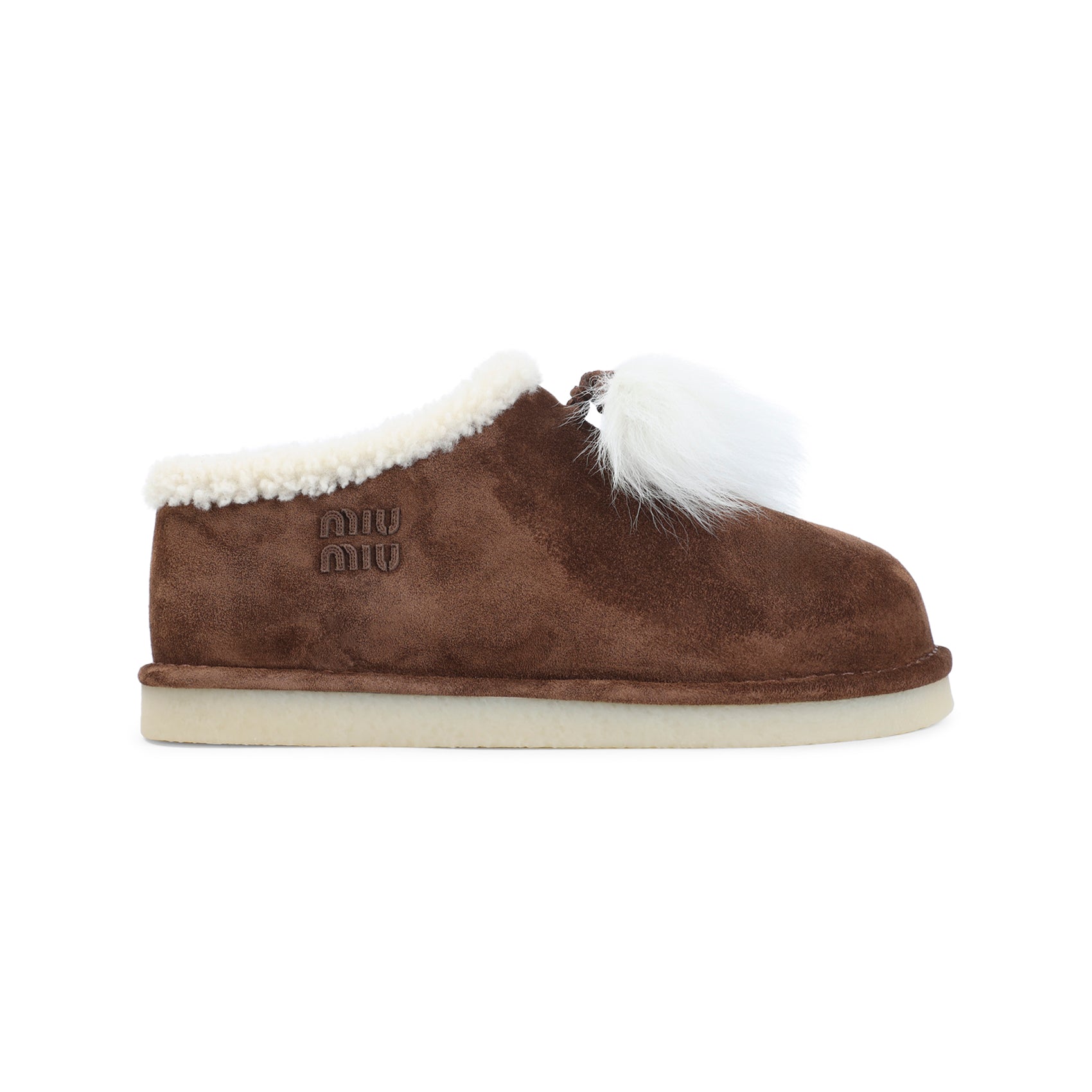MIU MIU Elegant Leather Sabot Sandals for Men