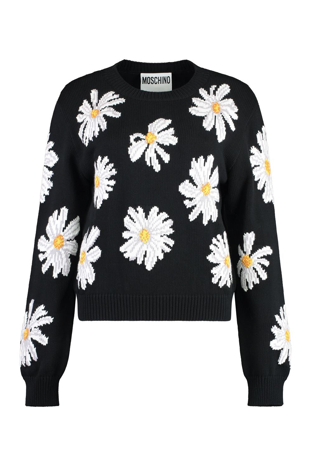 MOSCHINO COUTURE Cotton Blend Crew-Neck Sweater