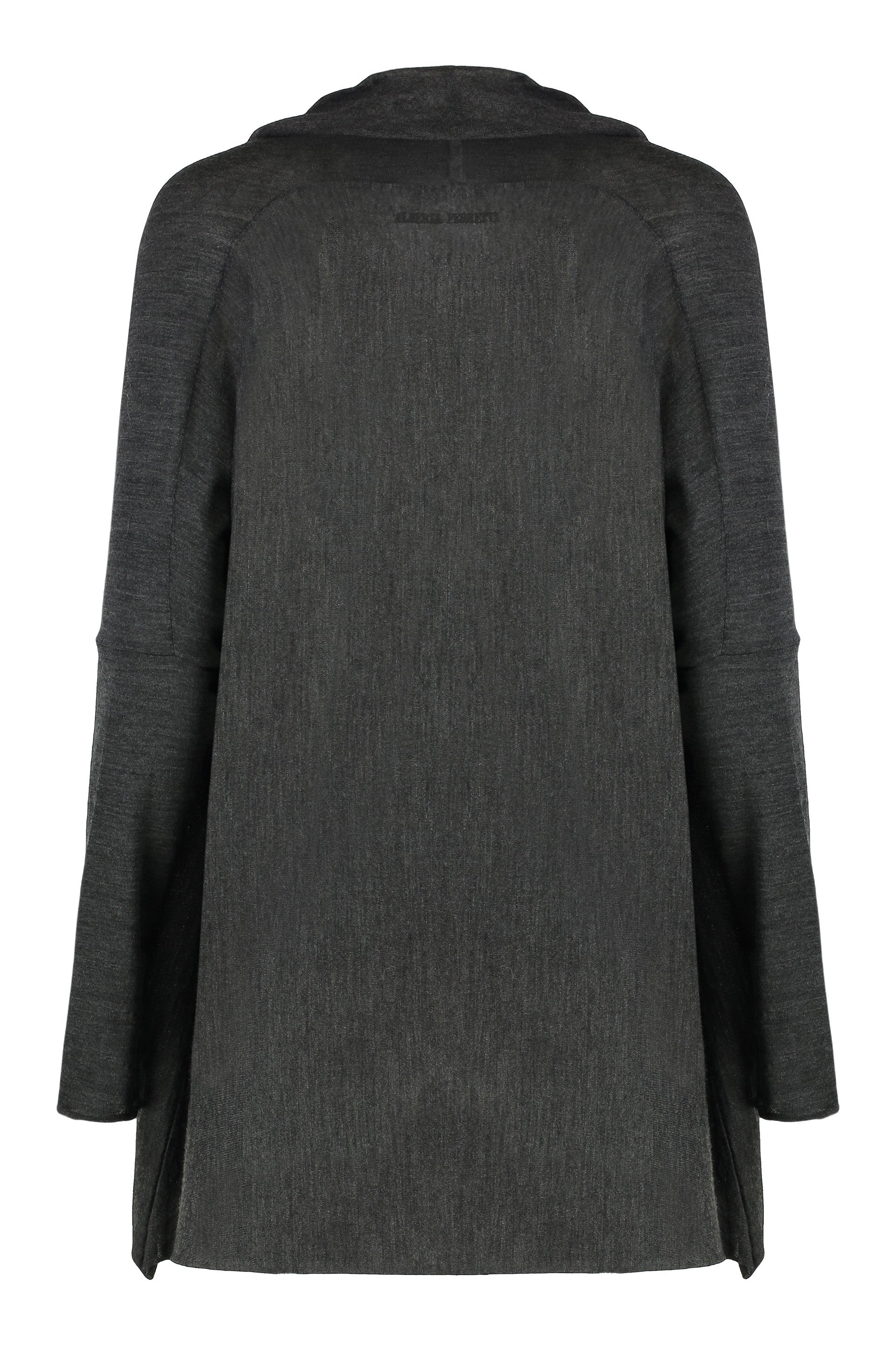 ALBERTA FERRETI Elegant Virgin Wool Cardigan with Bow Fastening