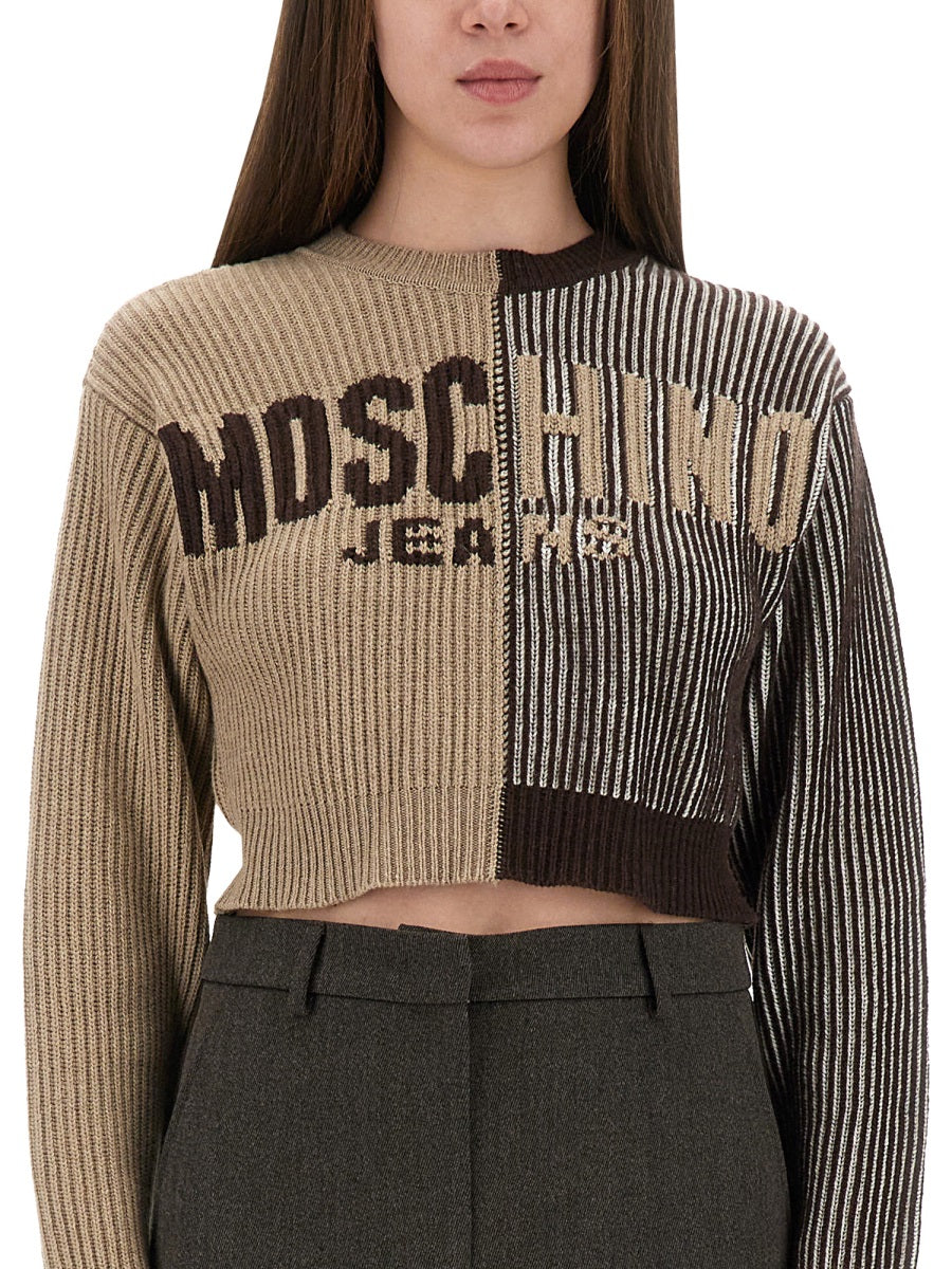 MOSCHINO JEANS Cropped Logo T-Shirt