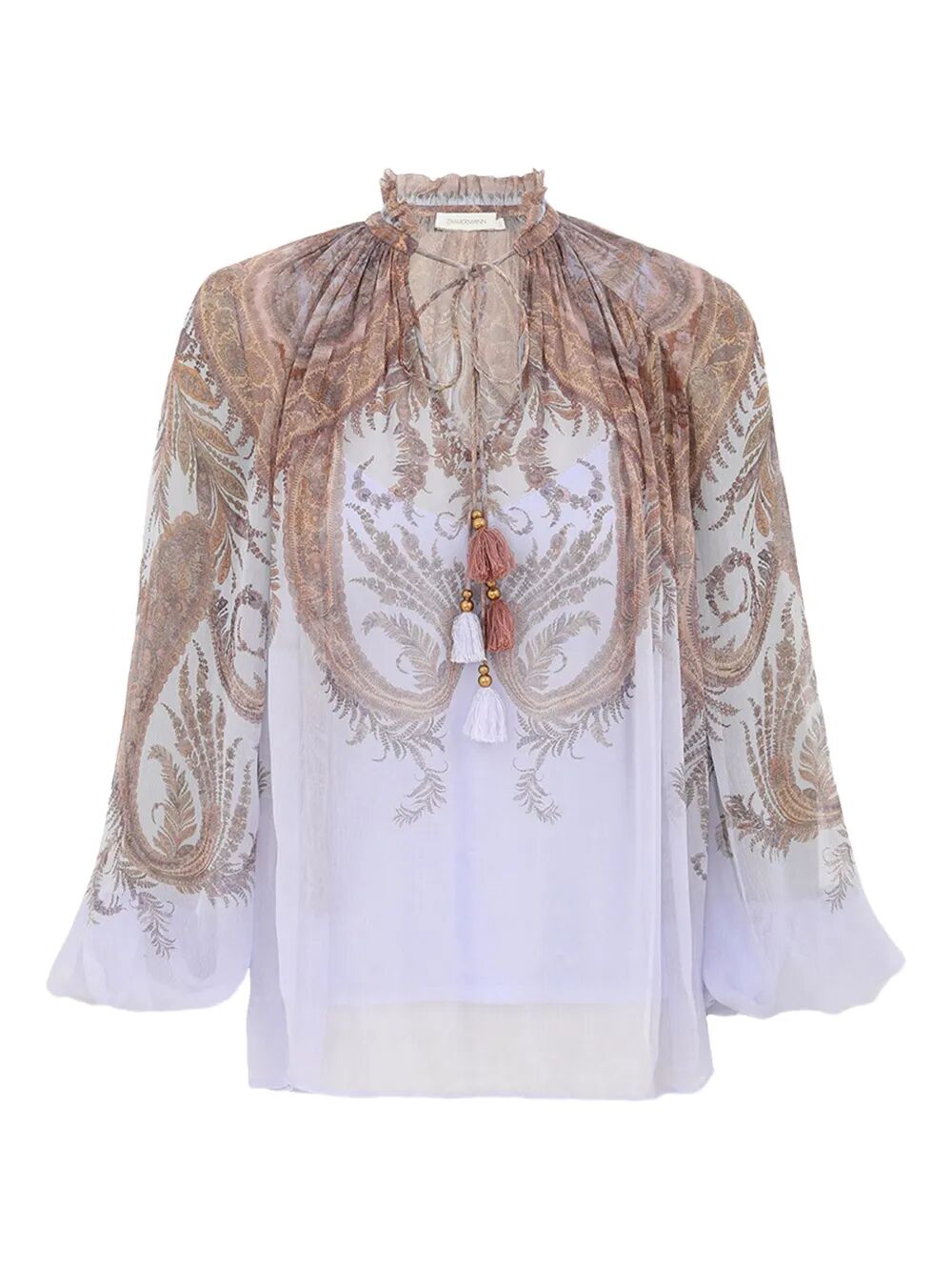 ZIMMERMANN Printed Crepe Hypnotic Blouse