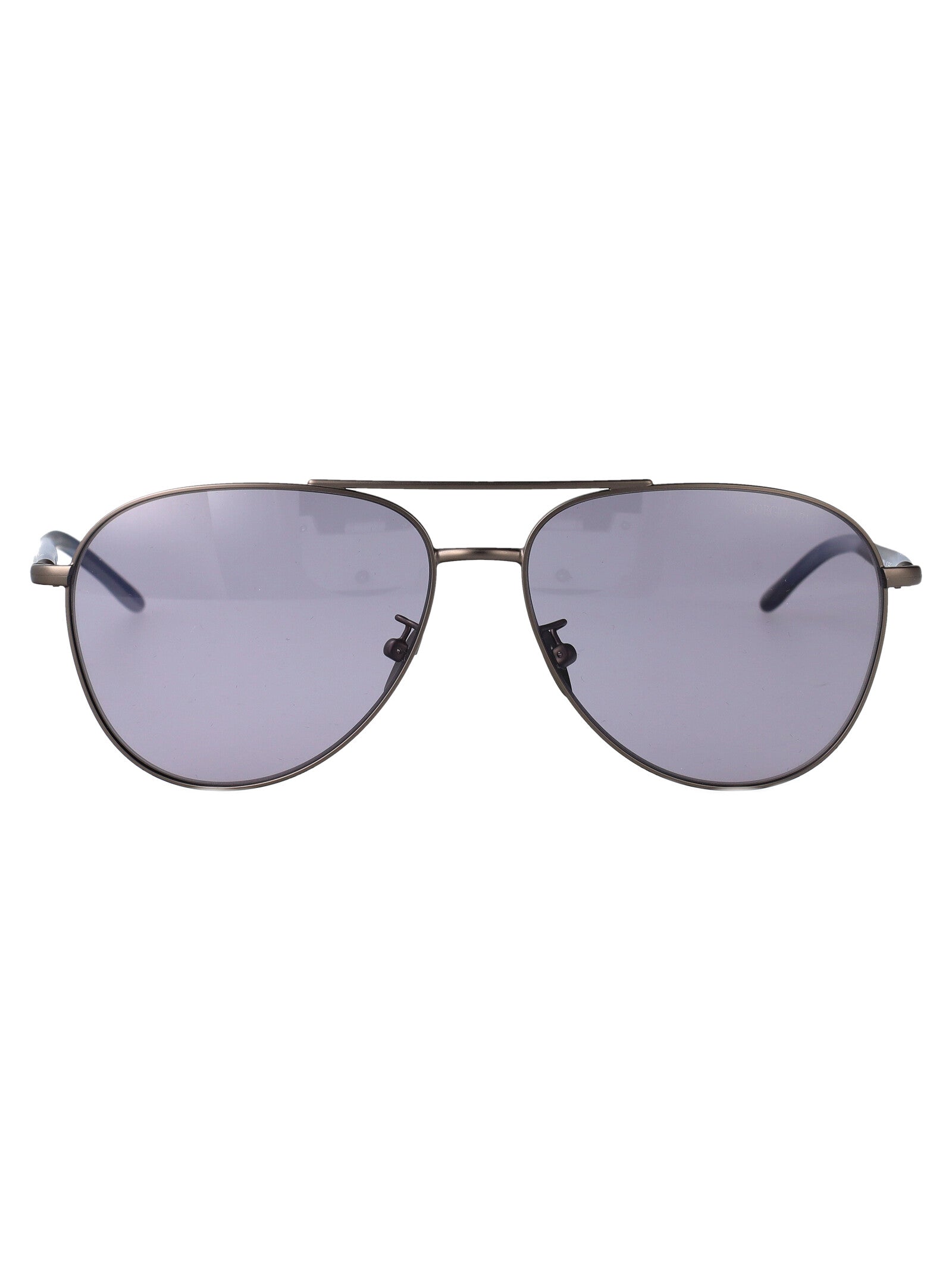 GIORGIO ARMANI Matte Gunmetal Steel Sunglasses for Women