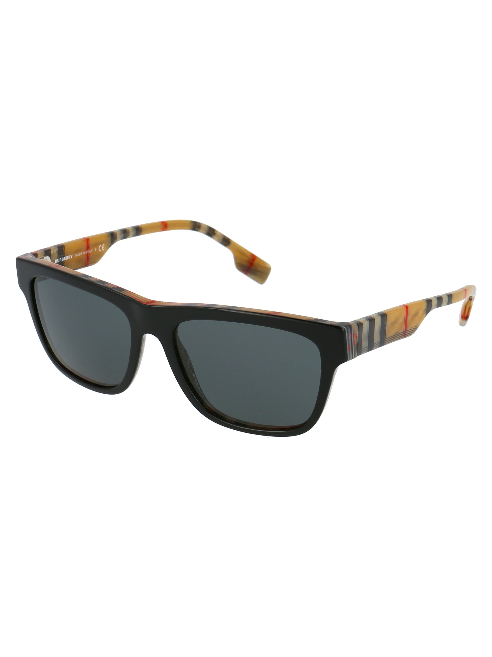 BURBERRY Vintage Check Acetate Sunglasses for Men