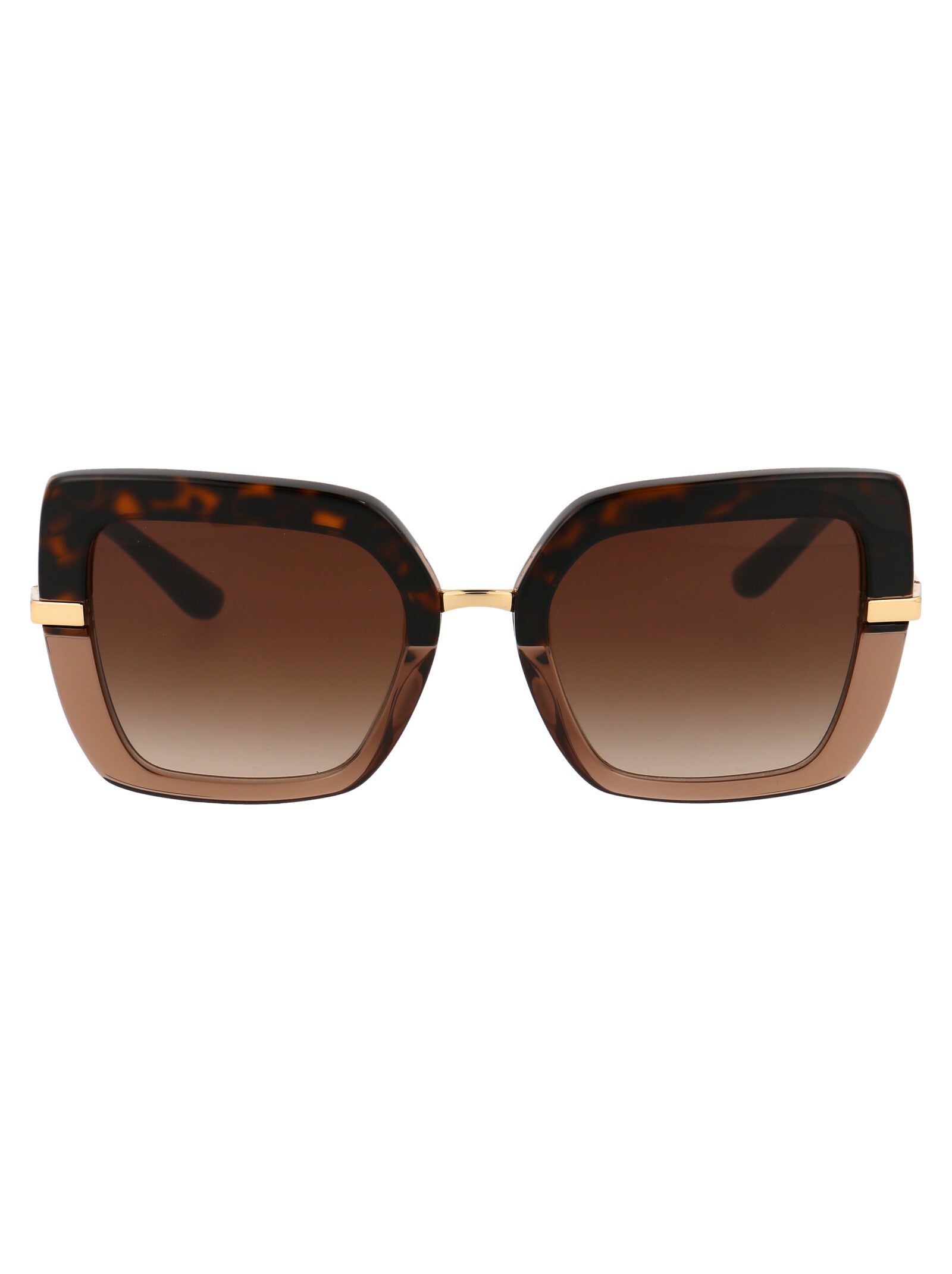 DOLCE & GABBANA Stylish Havana-Inspired Transparent Acetate Sunglasses for Women