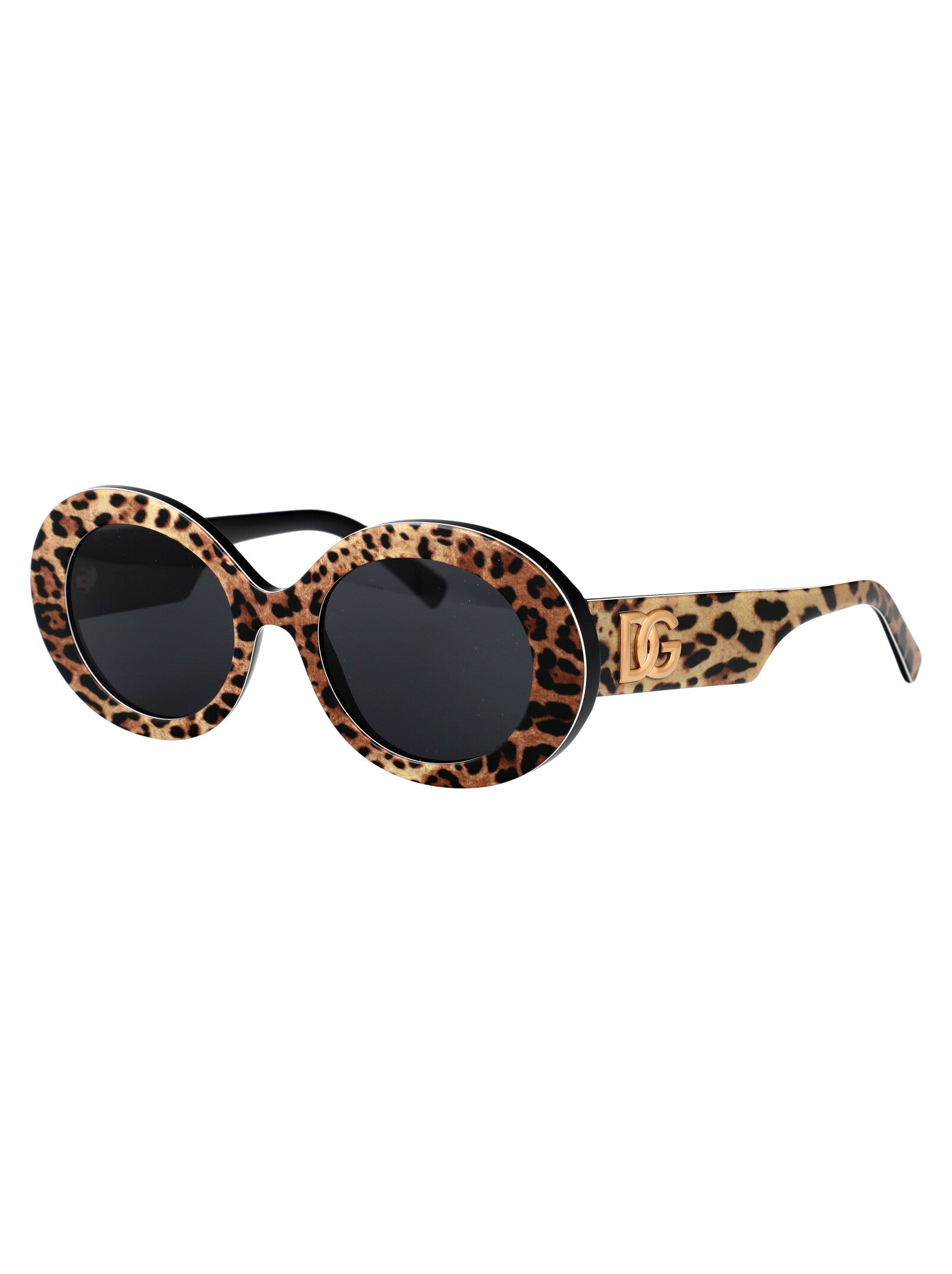 DOLCE & GABBANA Leopard Print Acetate Sunglasses
