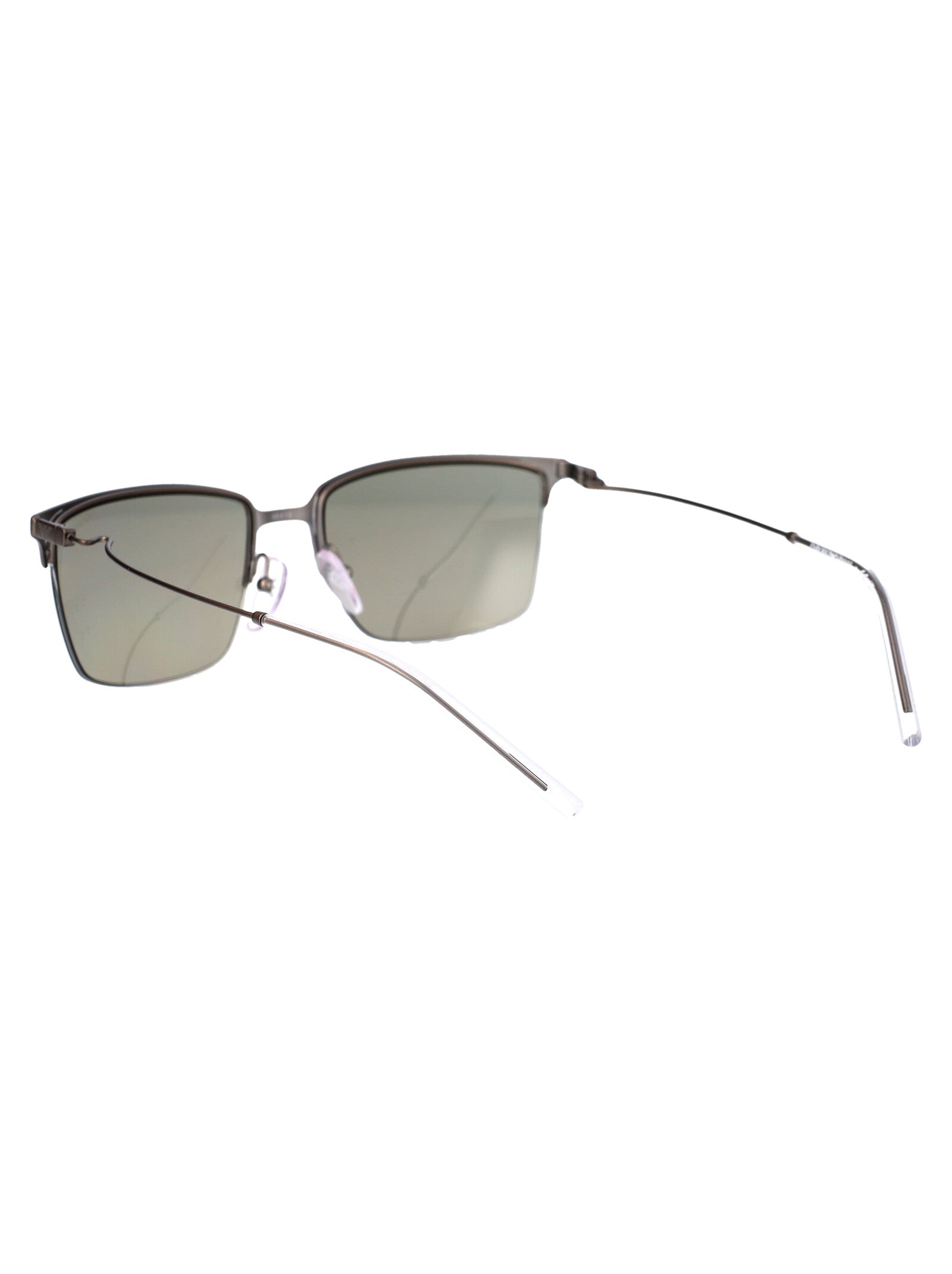 EMPORIO ARMANI Matte Gunmetal Metal Sunglasses for Men