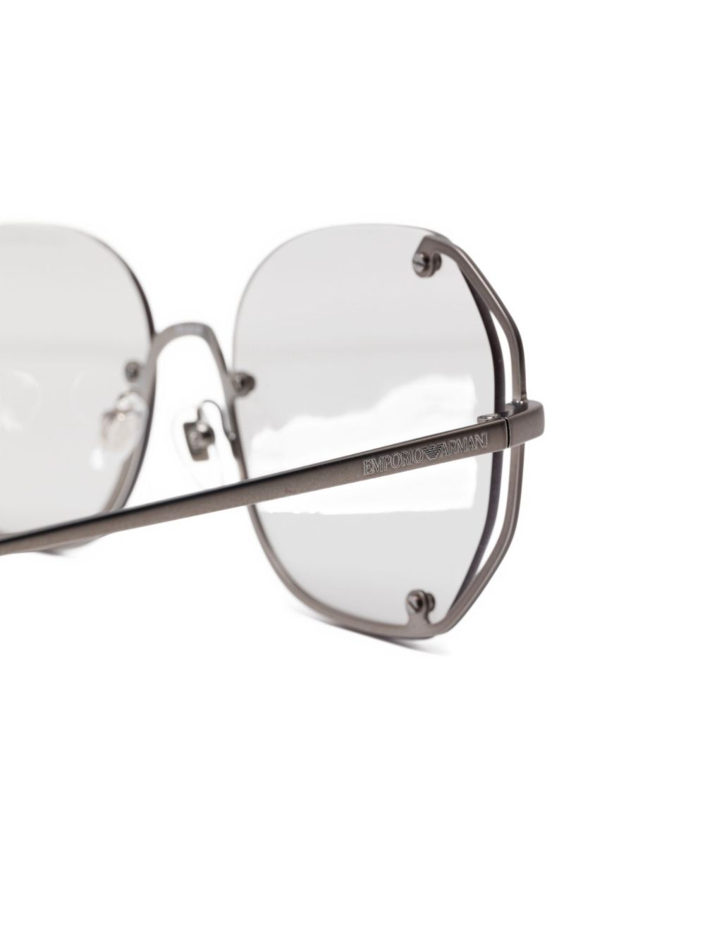 EMPORIO ARMANI Geometric Frame Women's Sunglasses with Protective Case